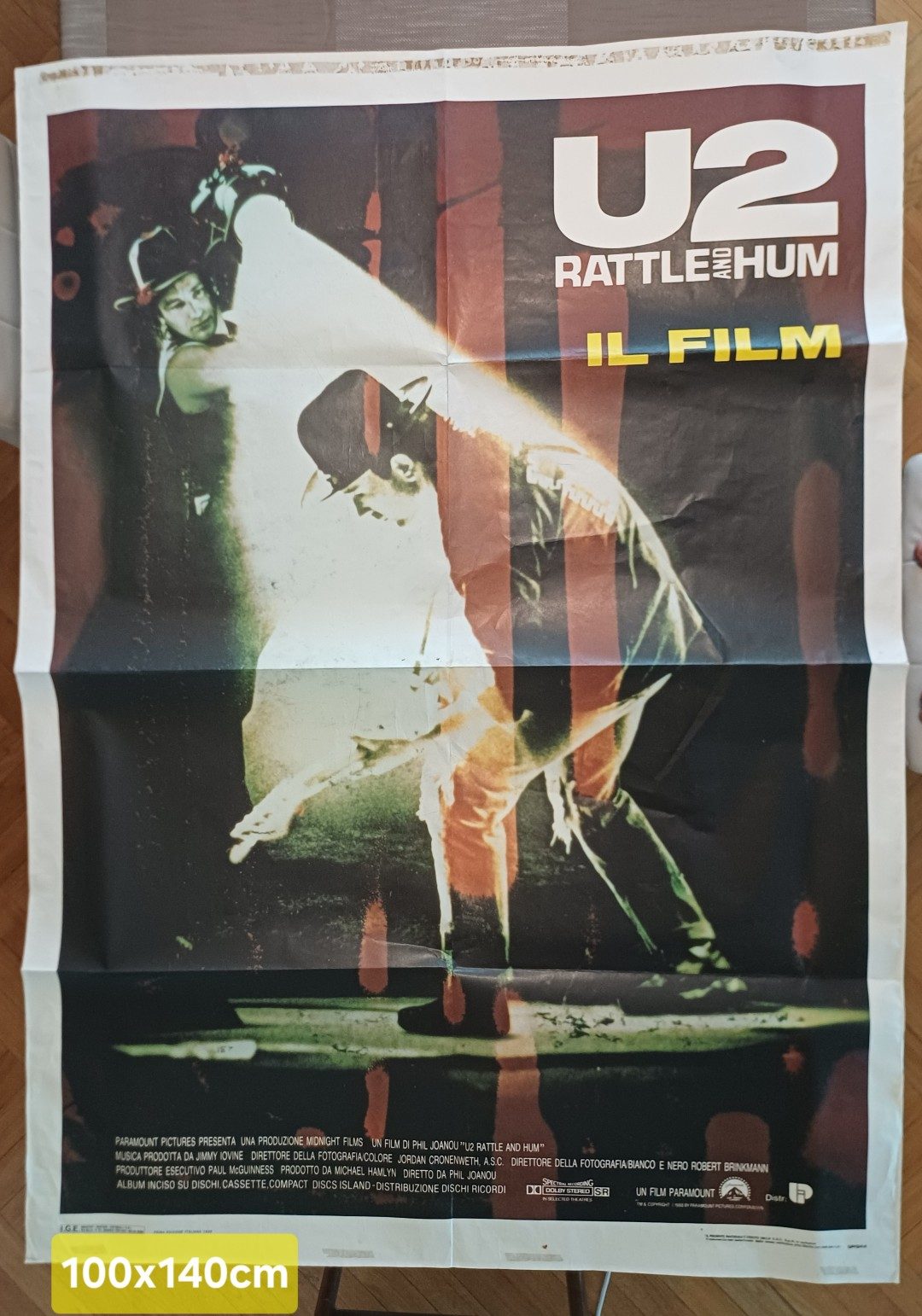 Poster U2 Rattle and Hum Il Film 100x140cm Vintage