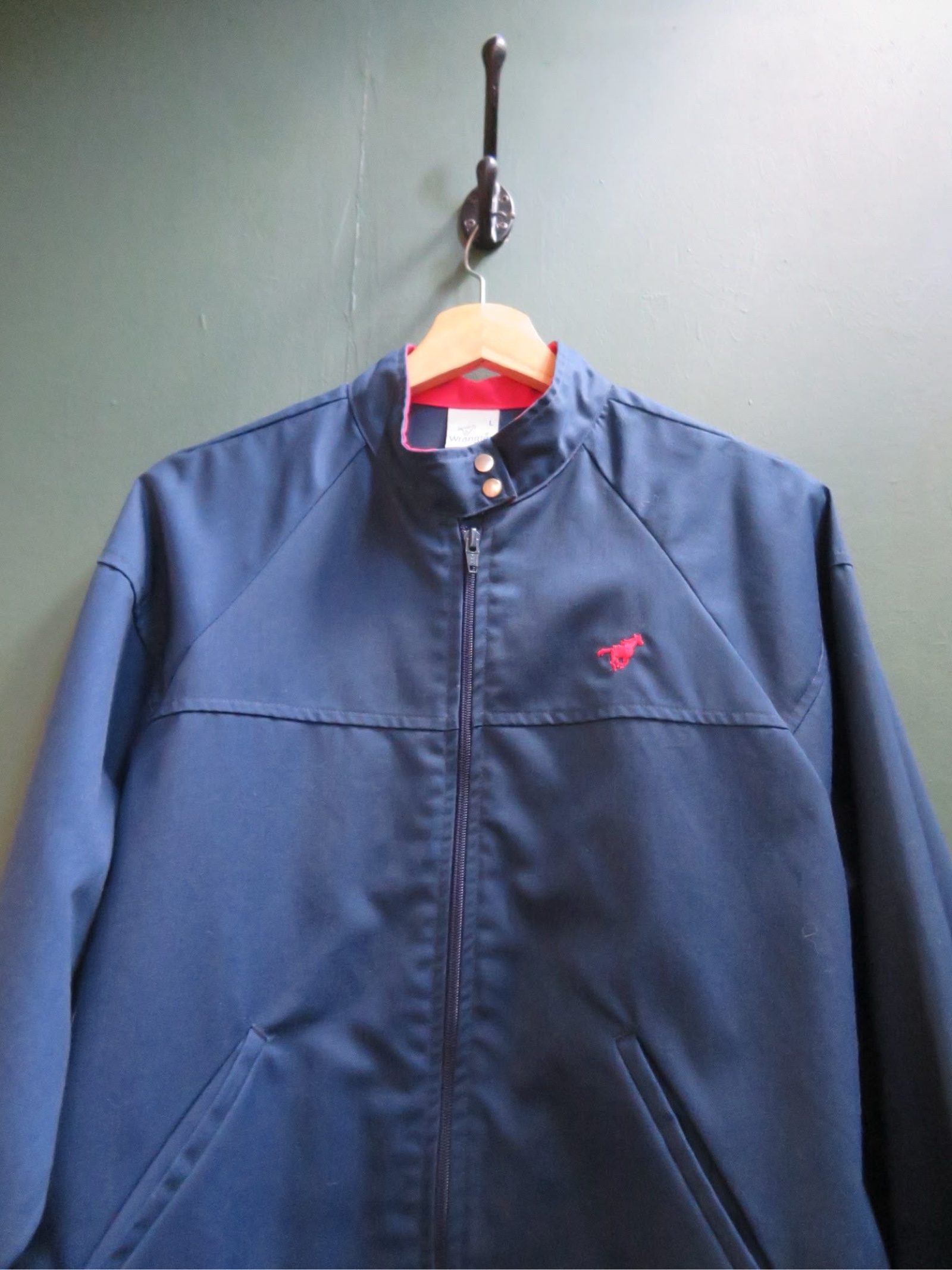 Vintage Wrangler Navy Men's harrington bomber 80s Jacket small image 2