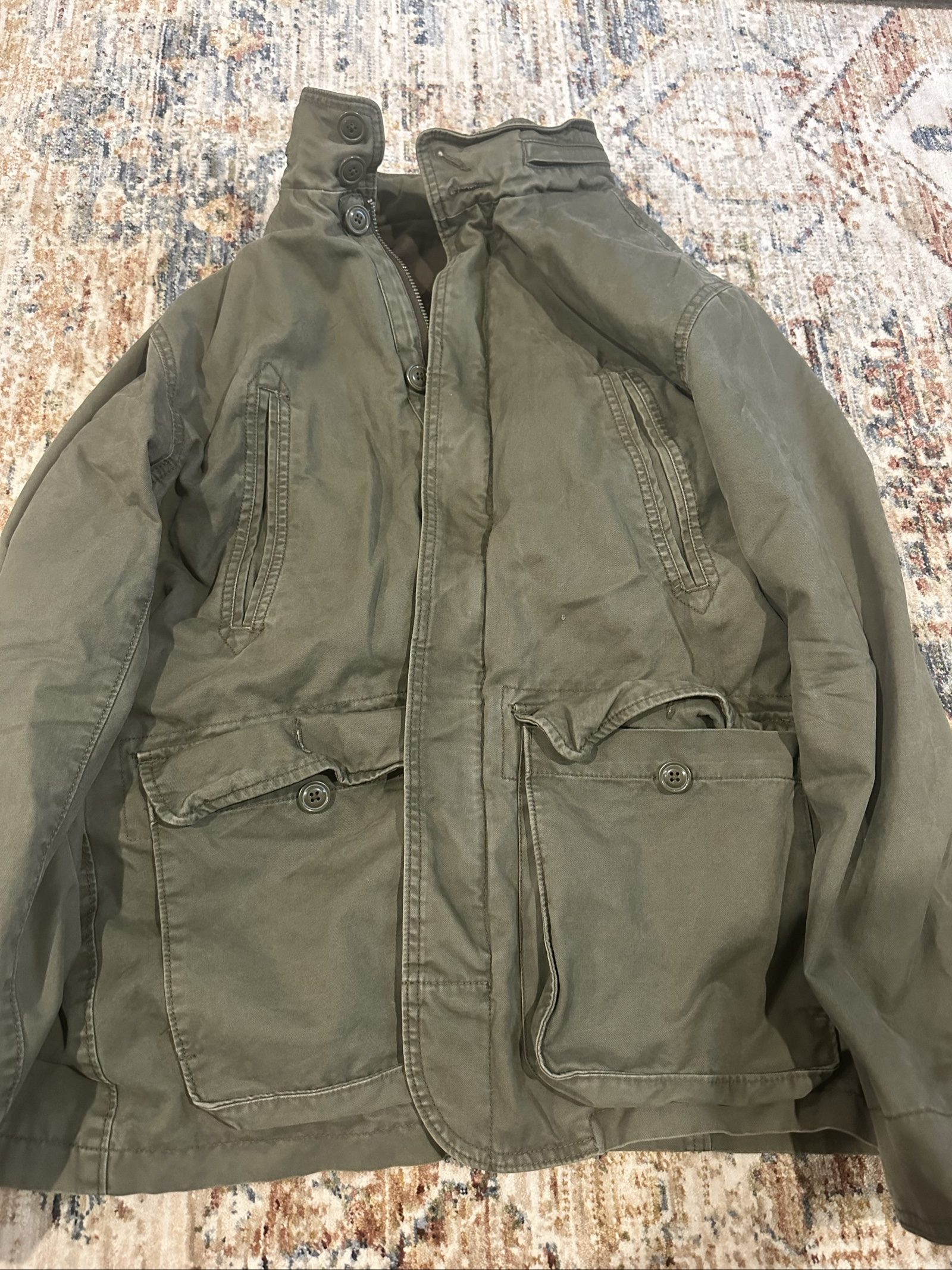 gap olive green jacket large