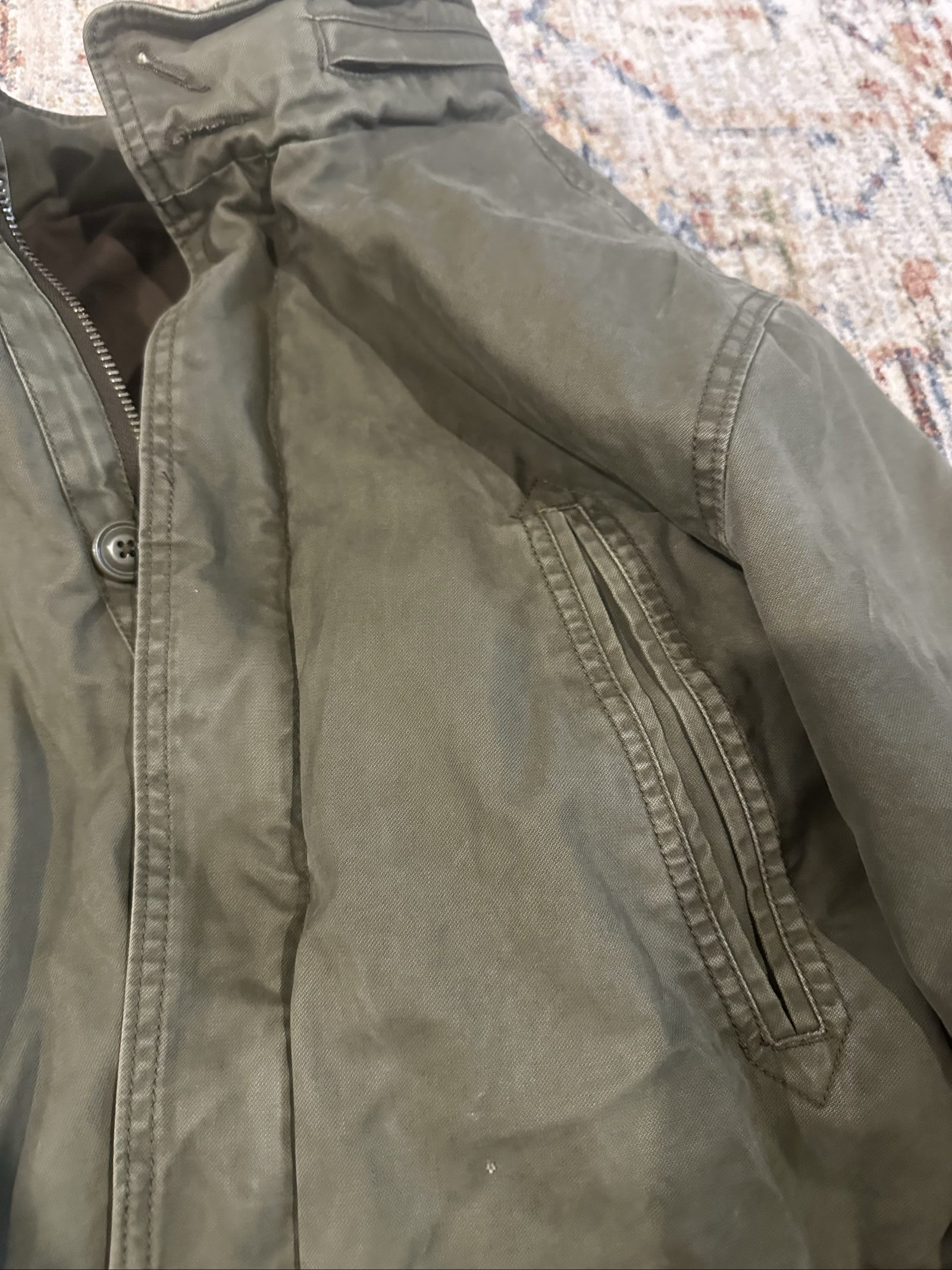 gap olive green jacket large image 2