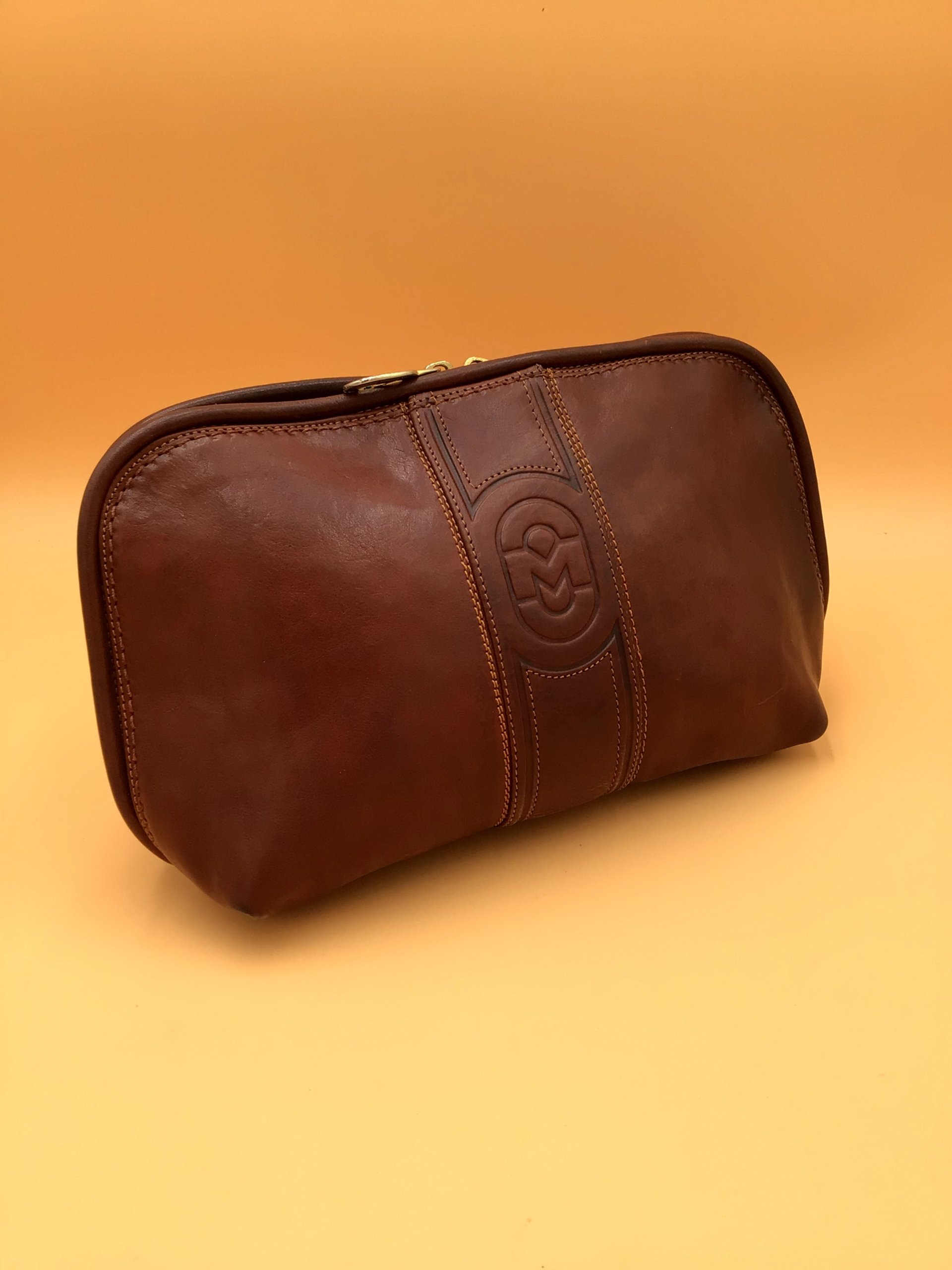 Borsa maxi Pochette in pelle marrone Vintage 1980s Marino Orlandi Made in Italy image 2