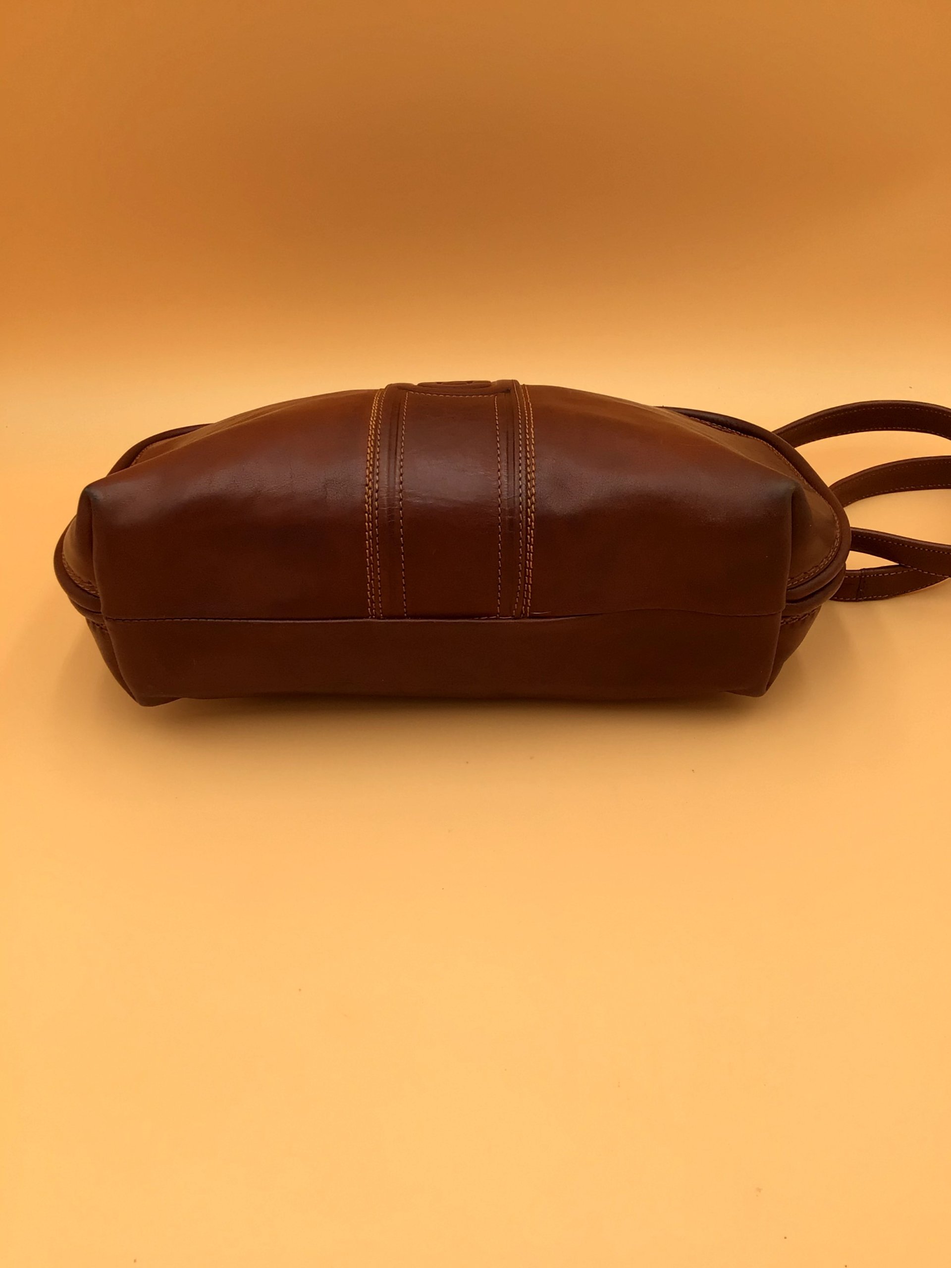 Borsa maxi Pochette in pelle marrone Vintage 1980s Marino Orlandi Made in Italy image 5