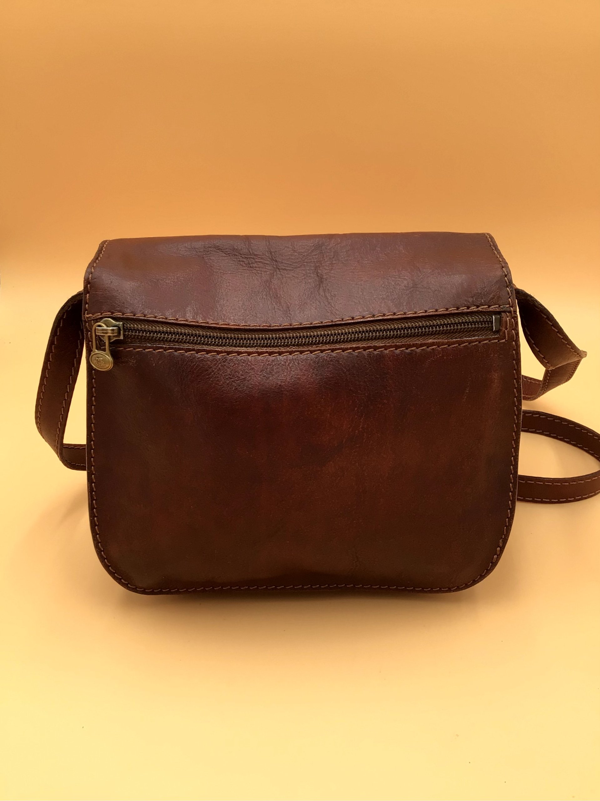 Borsa a tracolla in pelle marrone The Bridge image 4