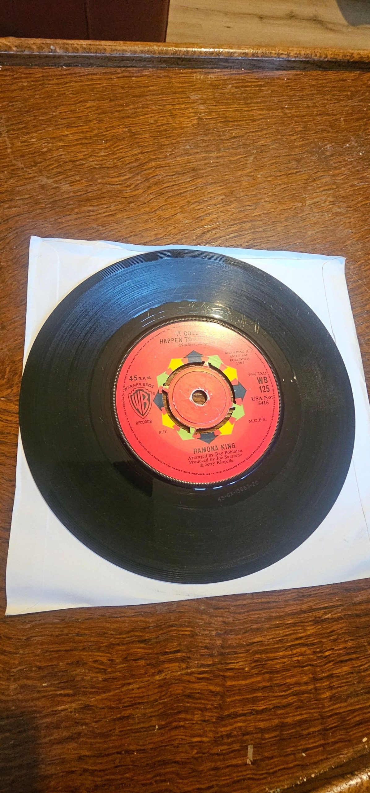Ramona King It Could Happen To You WB 125 7" Vinyl Single