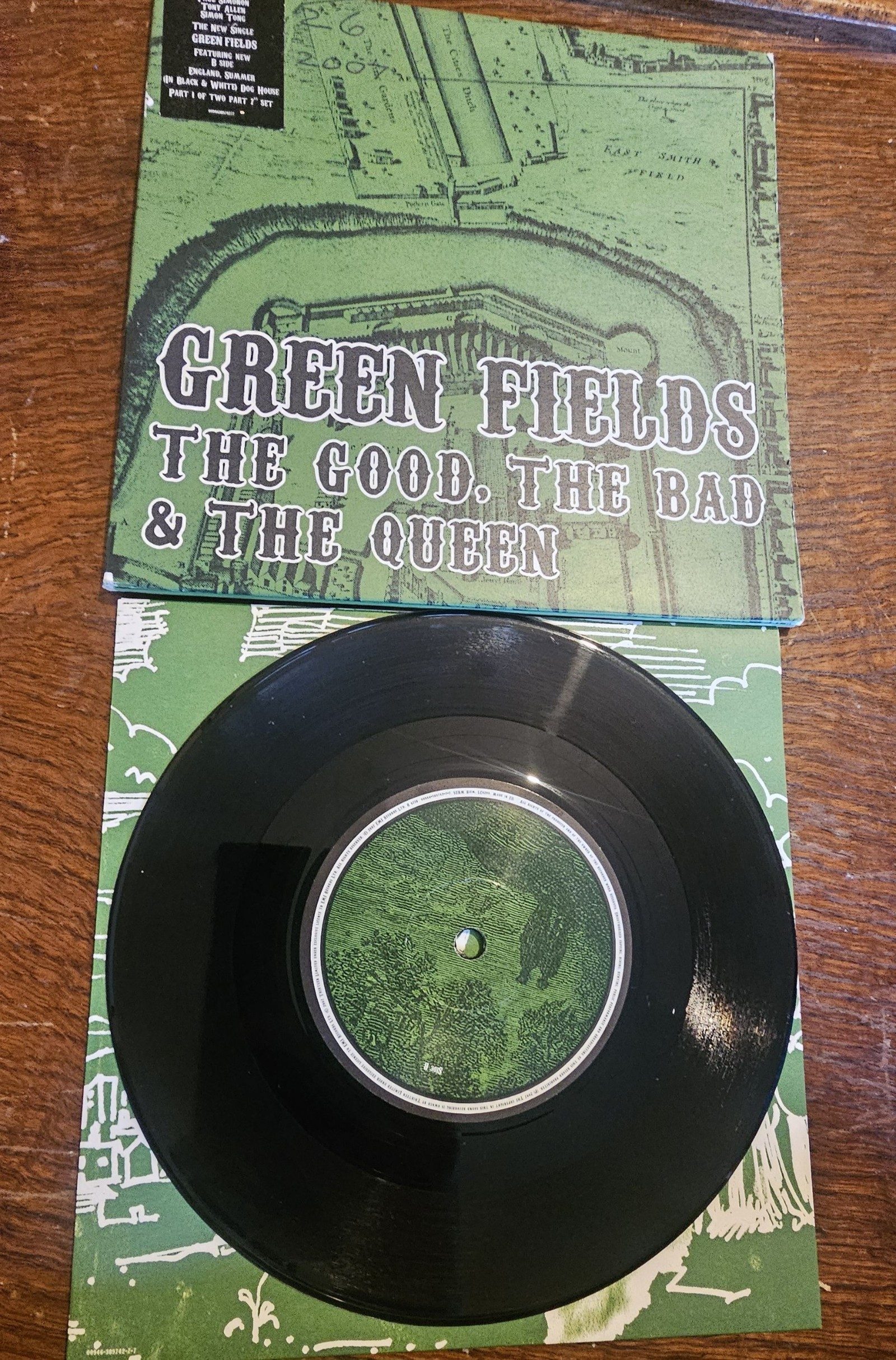 The Good The Bad & The Queen Green Fields 7" Vinyl Single
