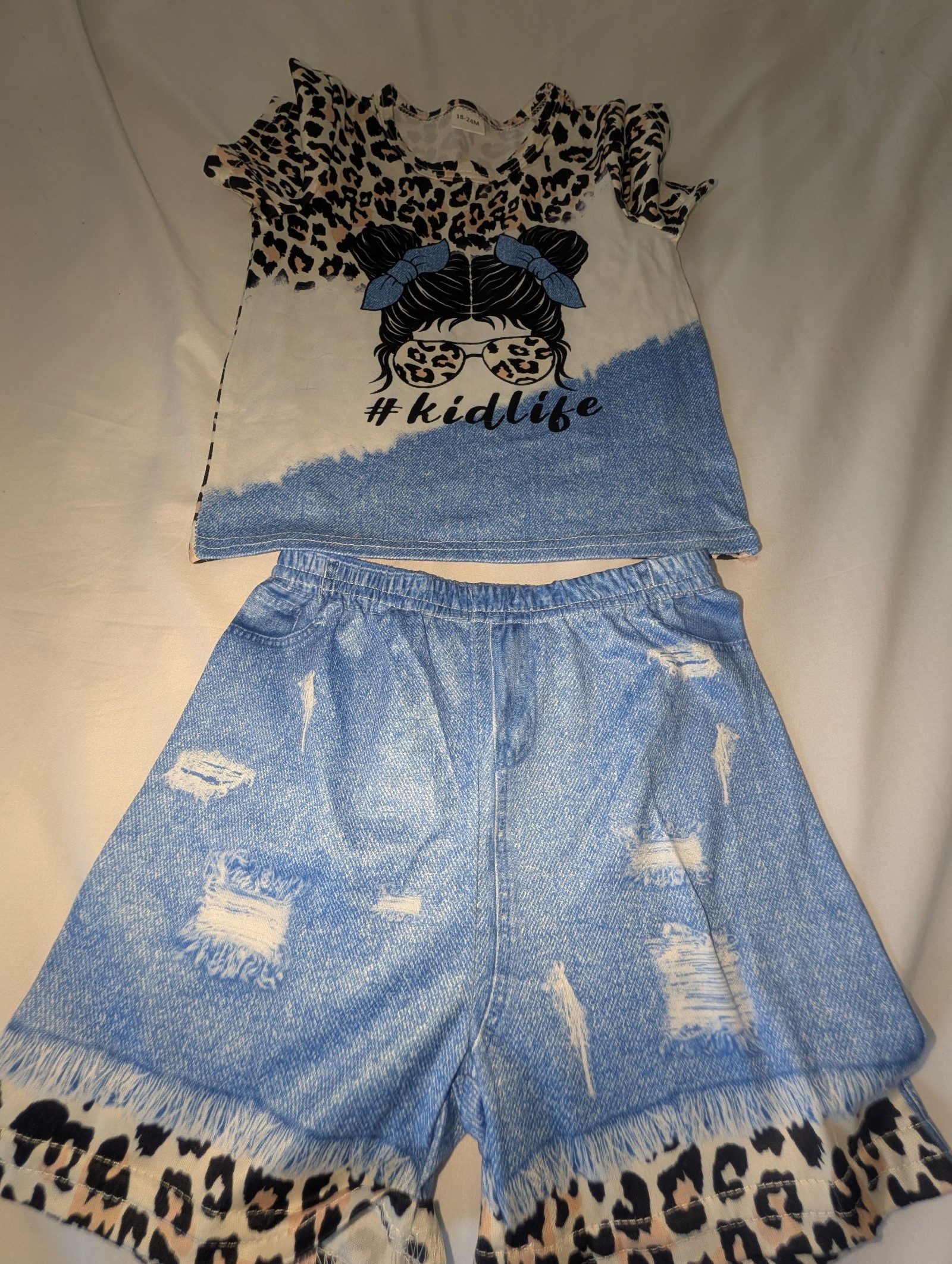 Blue & Multi Animal Print 2 Piece Set