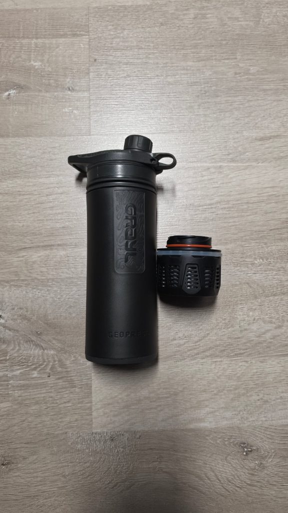 Grayl GeoPress Wasserfilter Trinkflasche 710 ml black + Ersatzfilter