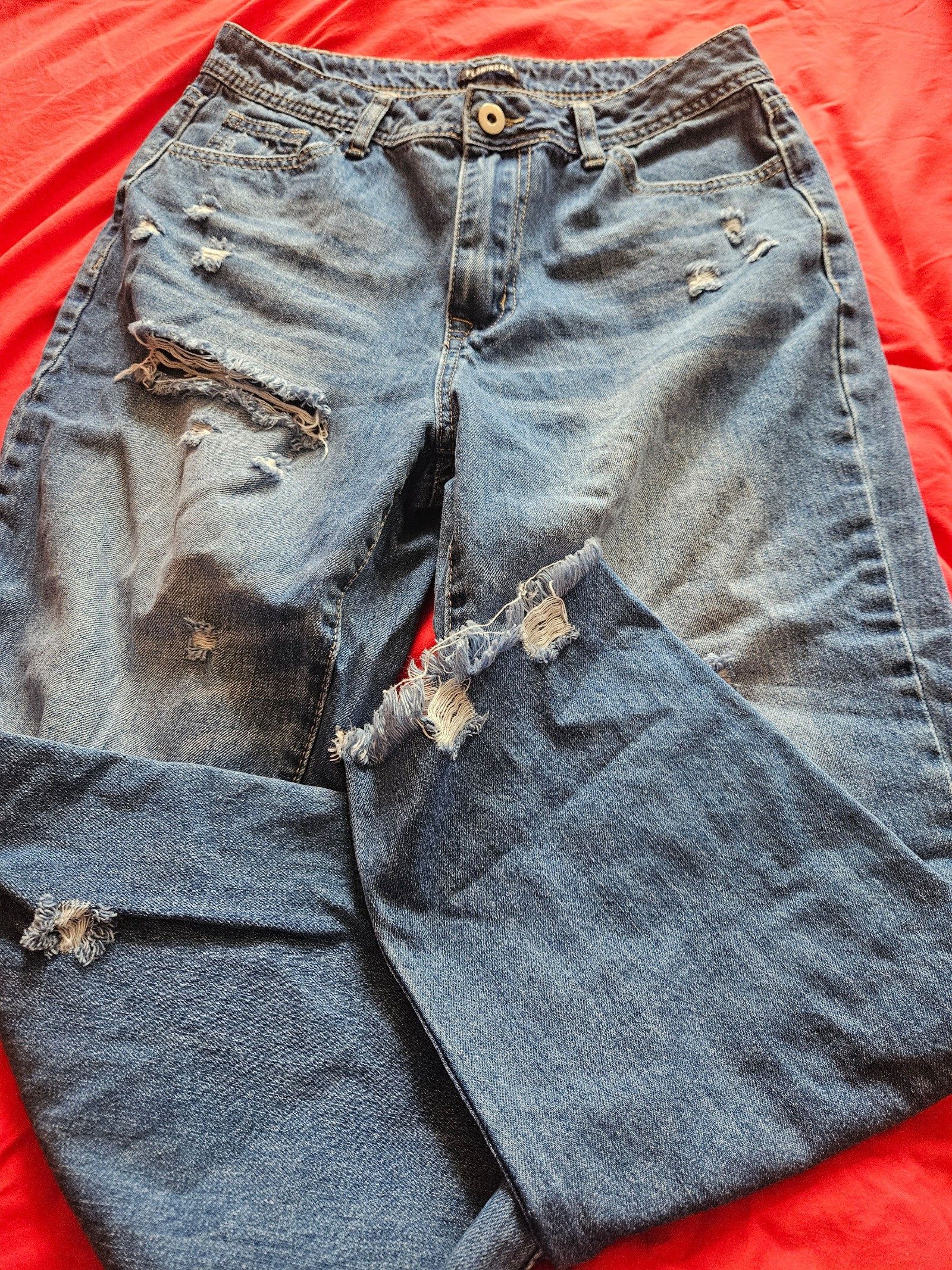 Flamingals distressed women's jeans small image 2