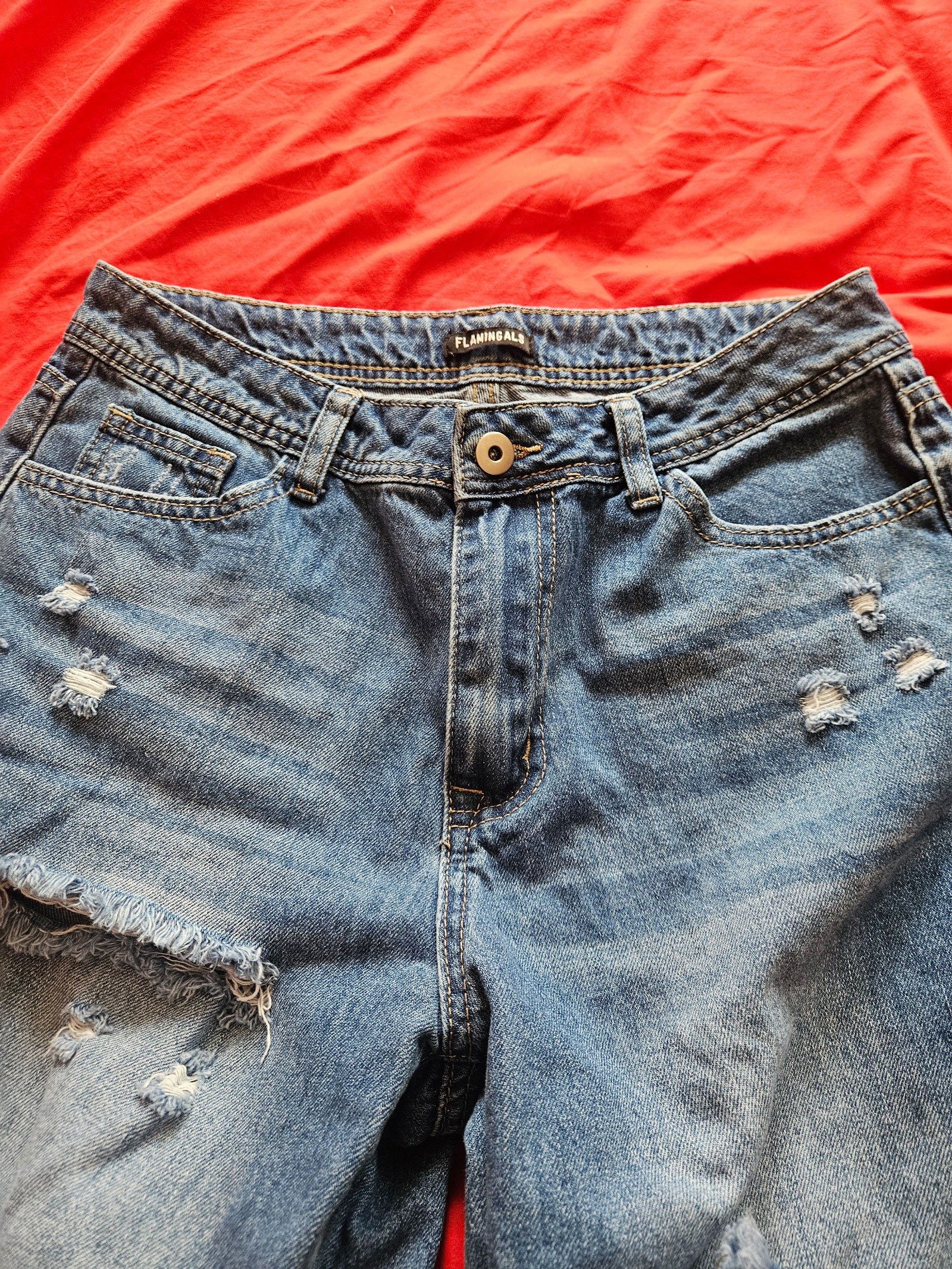 Flamingals distressed women's jeans small image 6