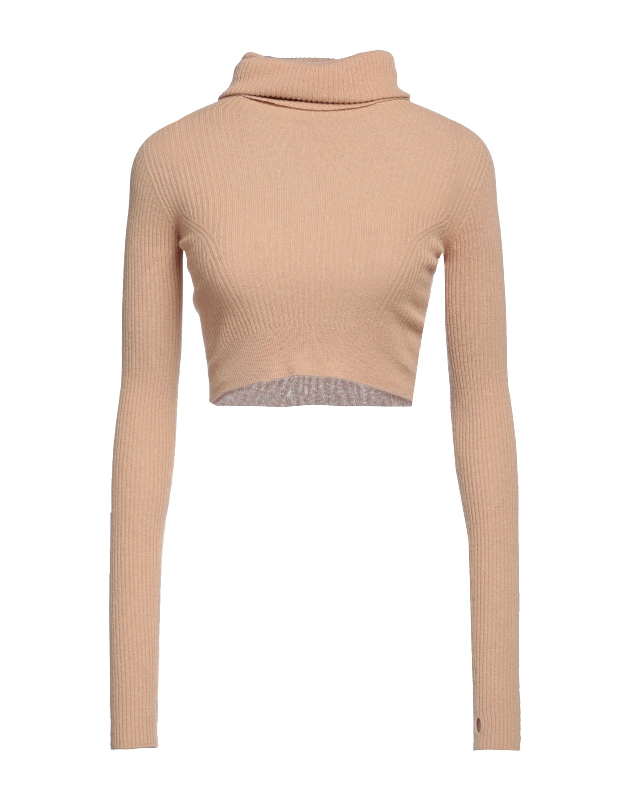 New Laneus Brown Cropped Turtleneck Sweater Size S