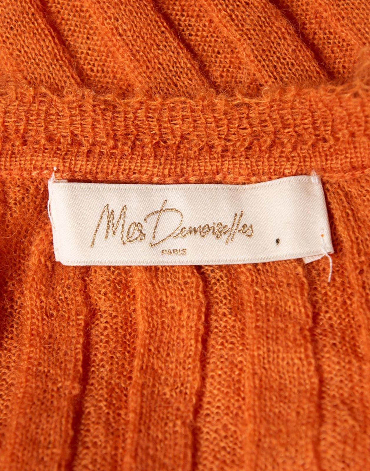 New Mes Demoiselles Orange Mohair Blend Cardigan Size S image 9