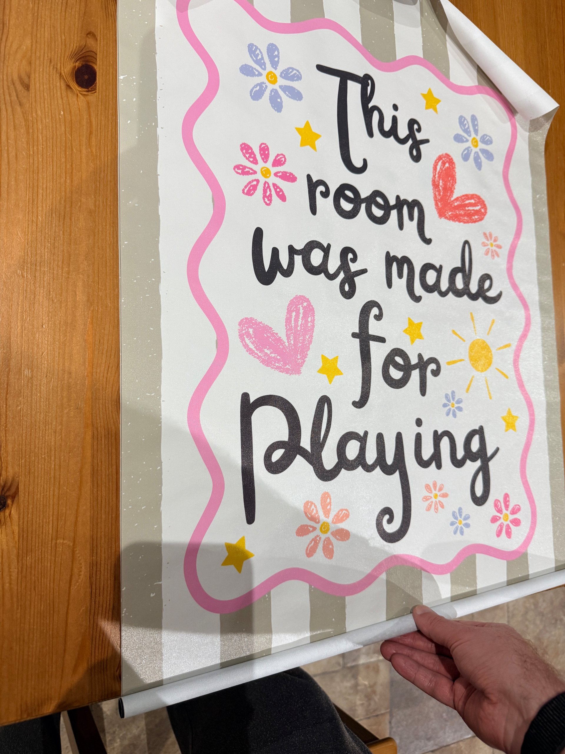 Children's Playroom Wall Banner with Decorative Quote 60x40cm New image 2