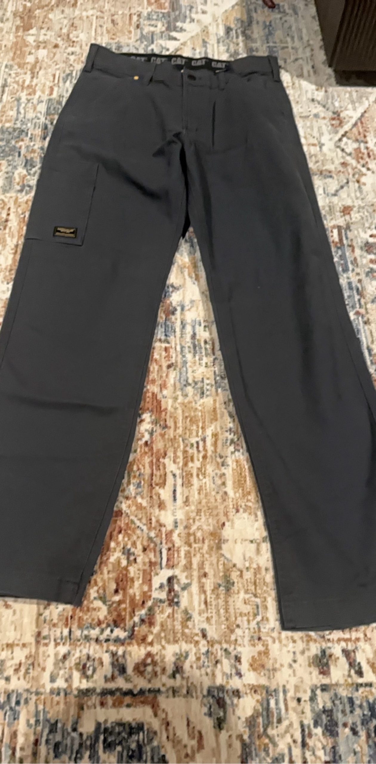 caterpillar dark gray work pants 32
