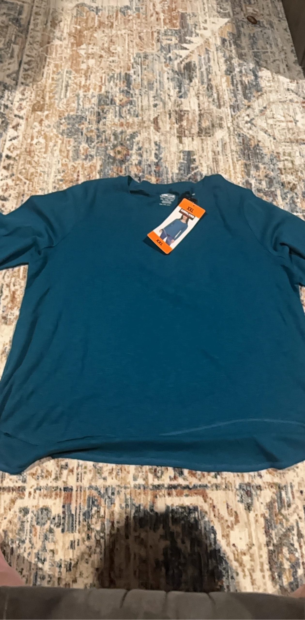 kirkland teal long sleeve shirt xxl