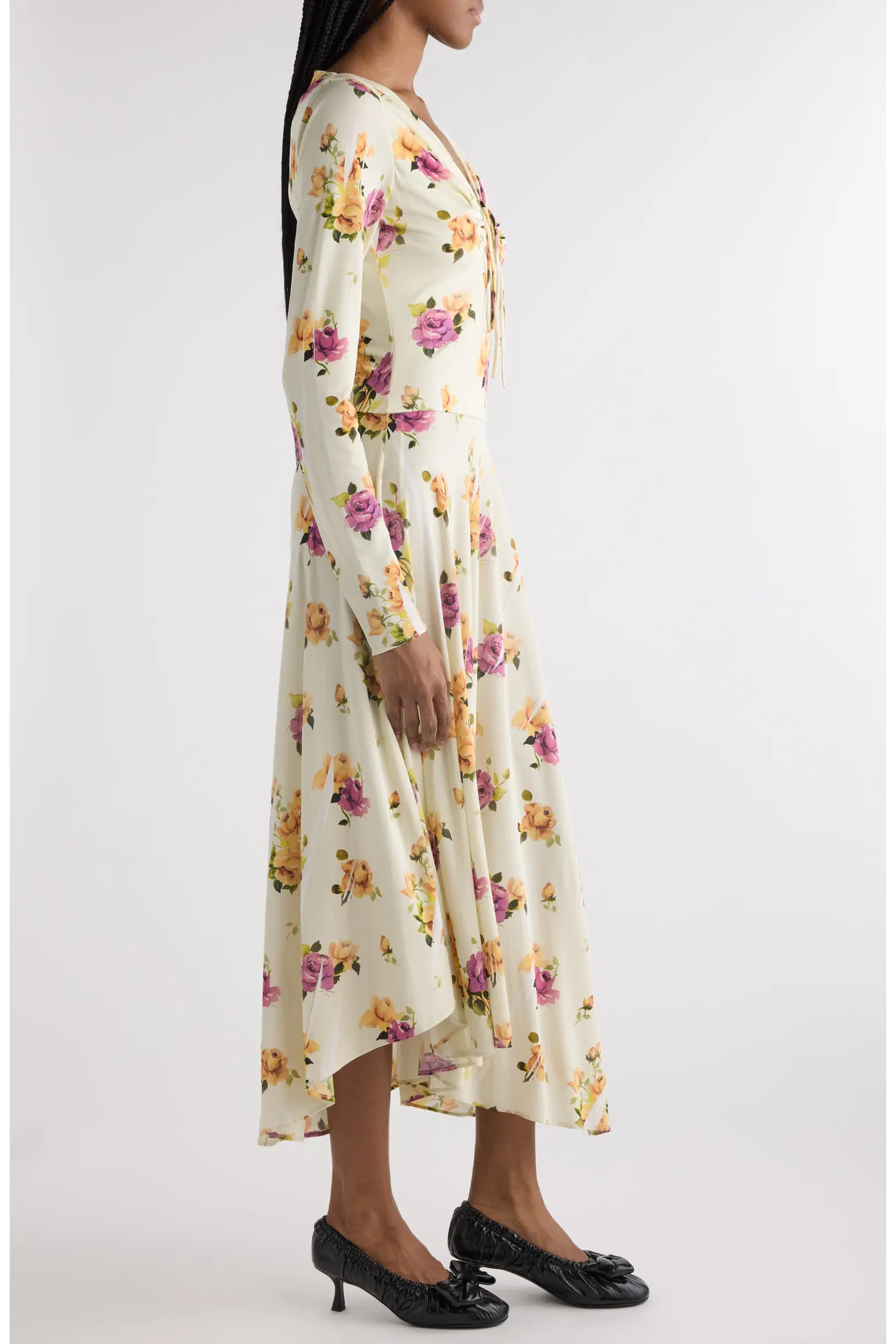 New Acne Studios Floral Print Maxi Dress Size M image 3