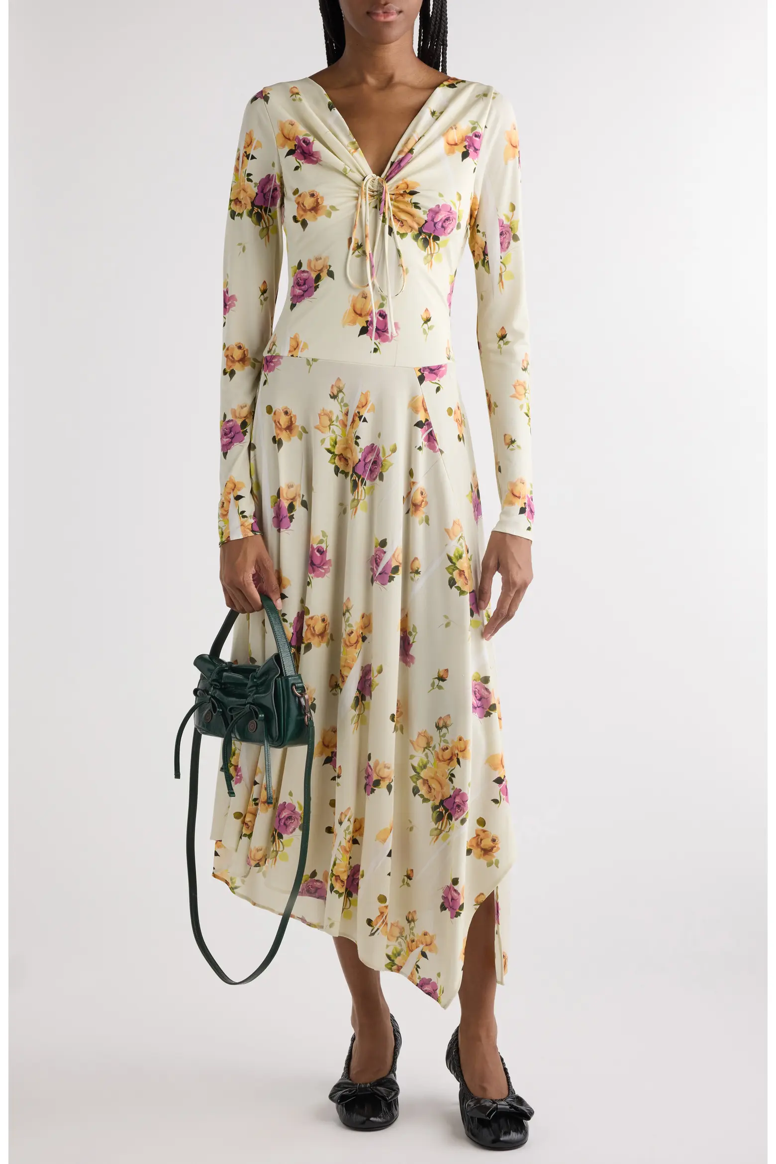 New Acne Studios Floral Print Maxi Dress Size M image 2