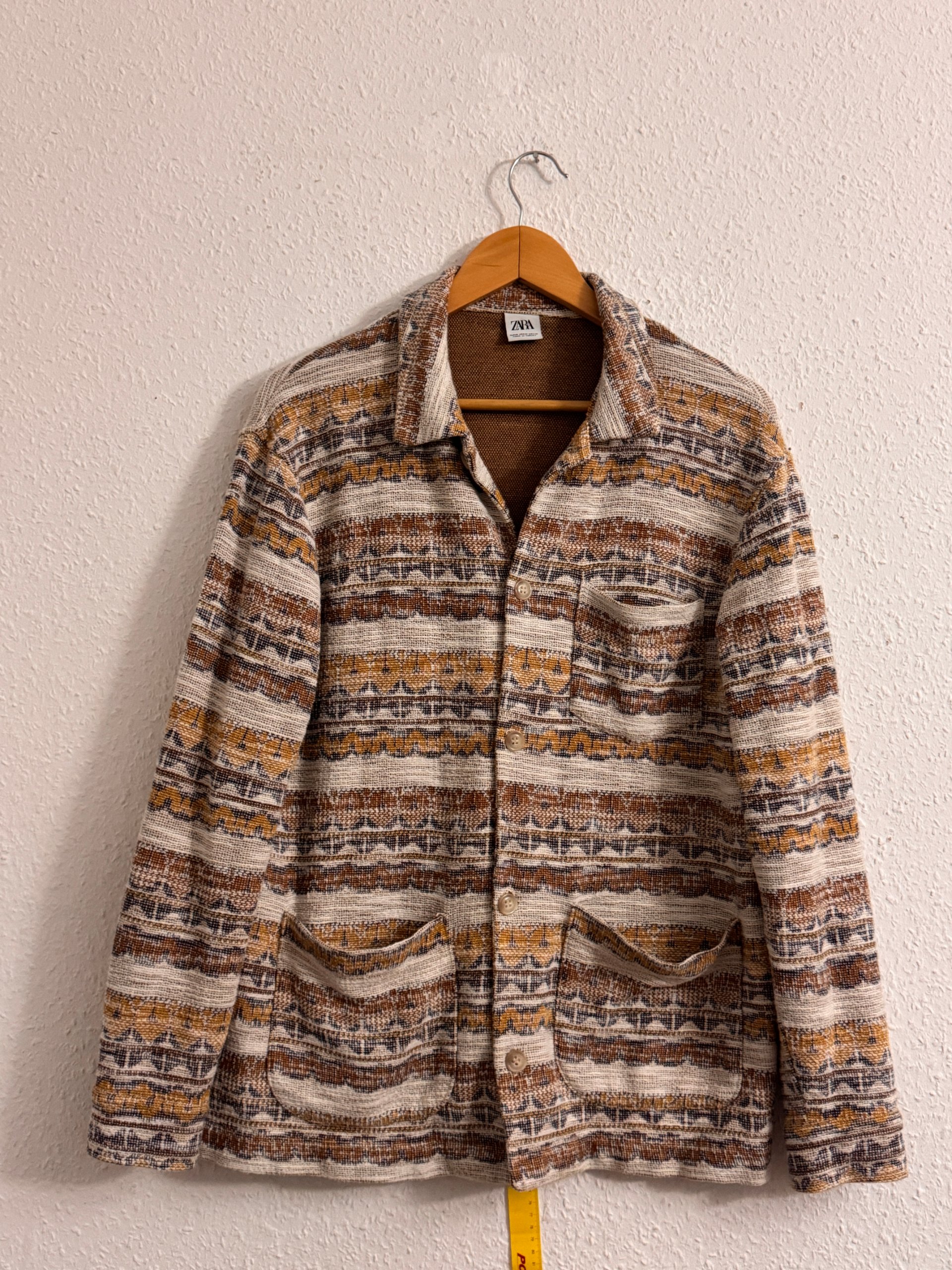 Zara Multicolour Patterned Long Sleeve Button Jacket M