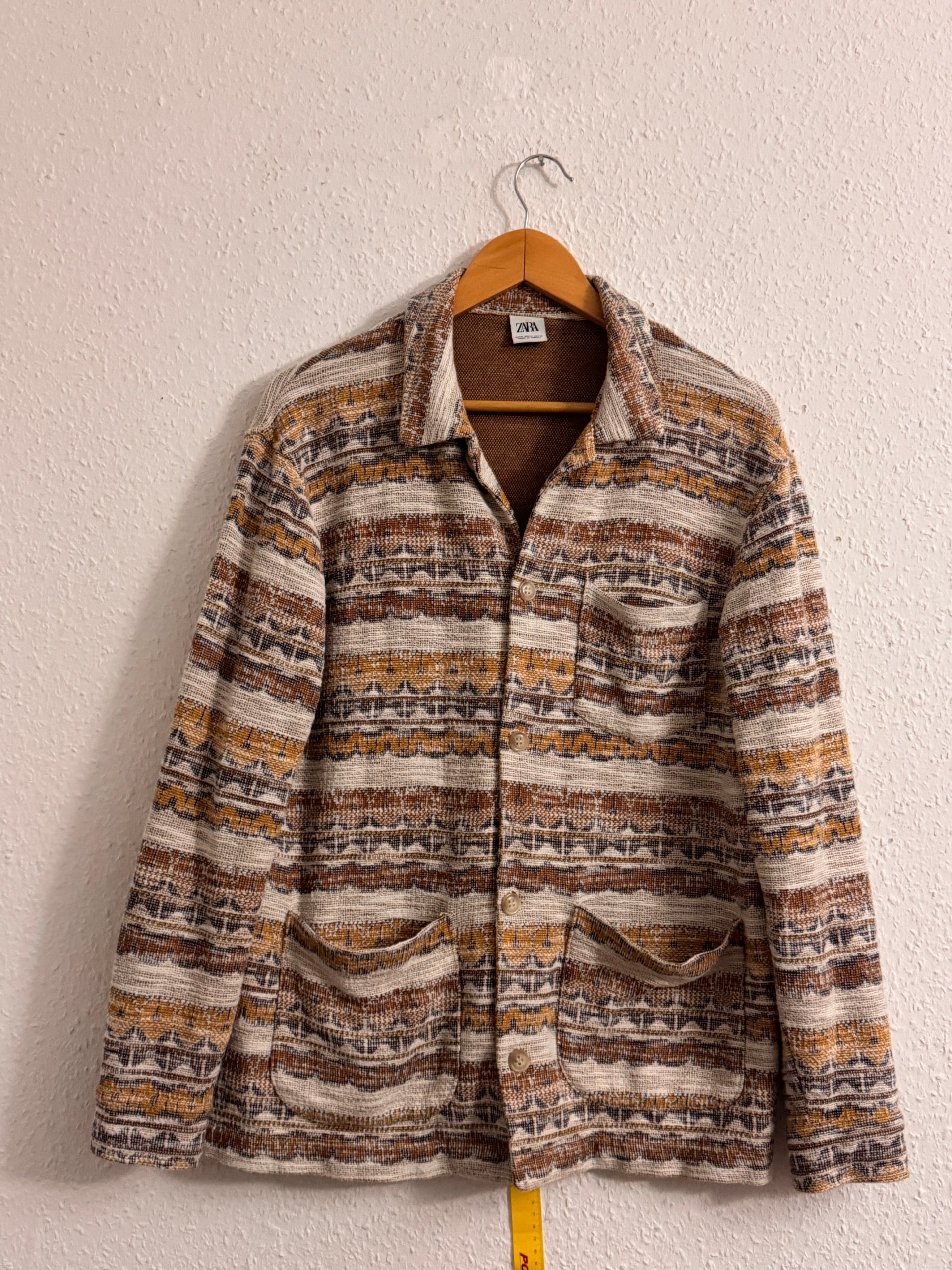 Zara Multicolour Patterned Long Sleeve Button Jacket M image 2