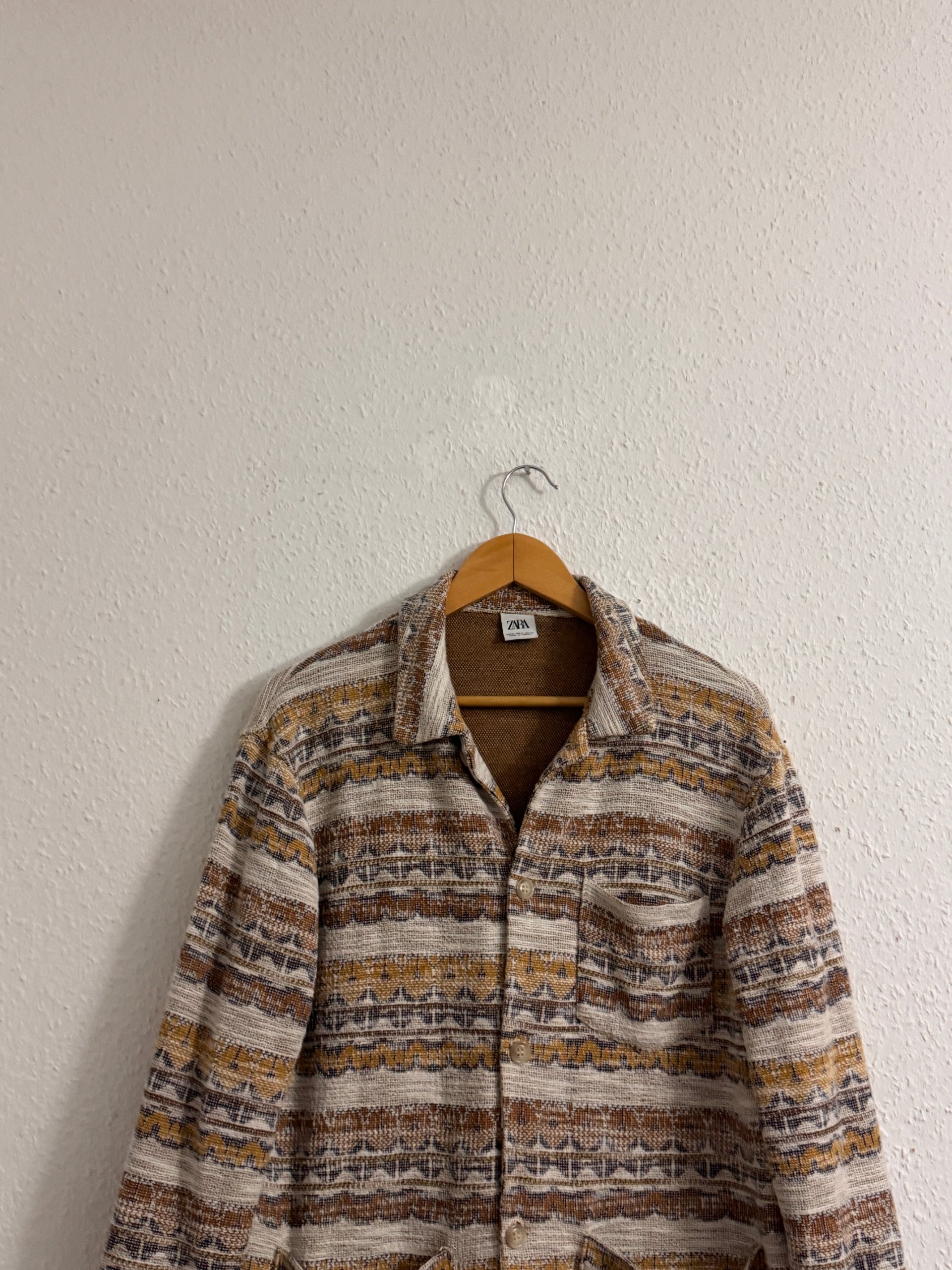 Zara Multicolour Patterned Long Sleeve Button Jacket M image 4