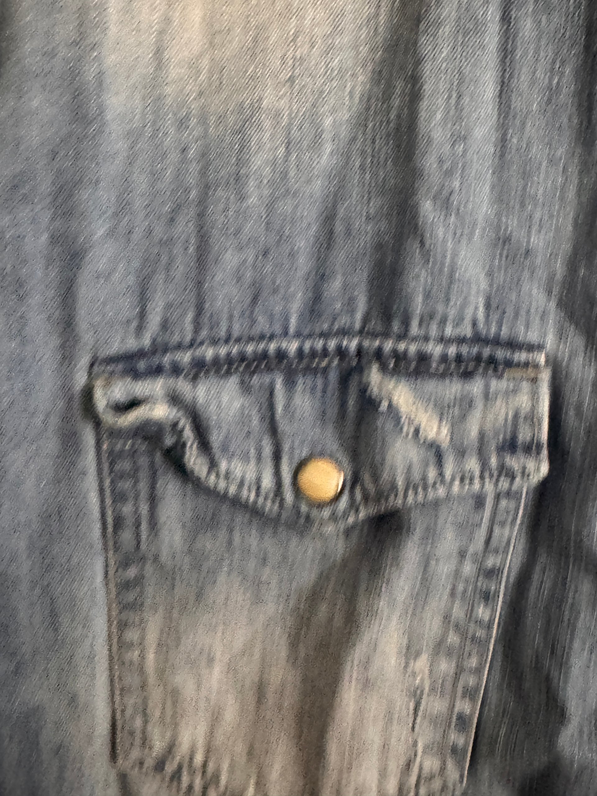 Jack & Jones Blue Distressed Denim Shirt Medium image 7
