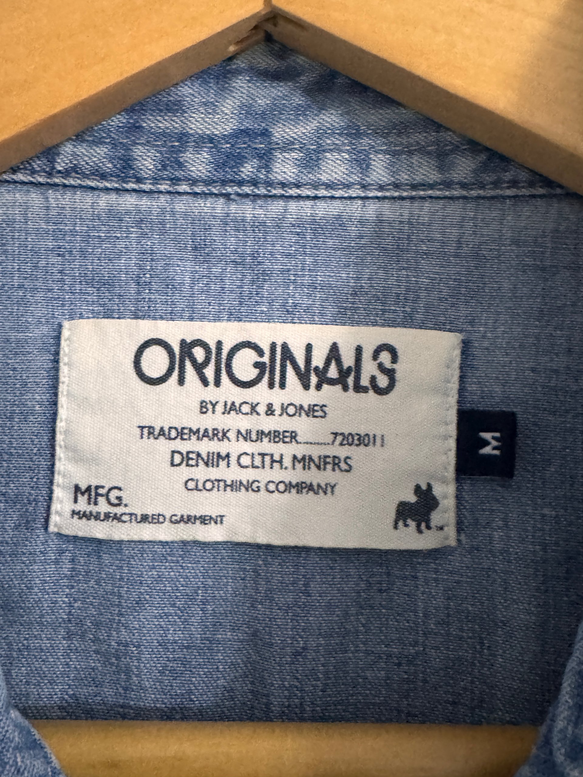 Jack & Jones Blue Distressed Denim Shirt Medium image 10