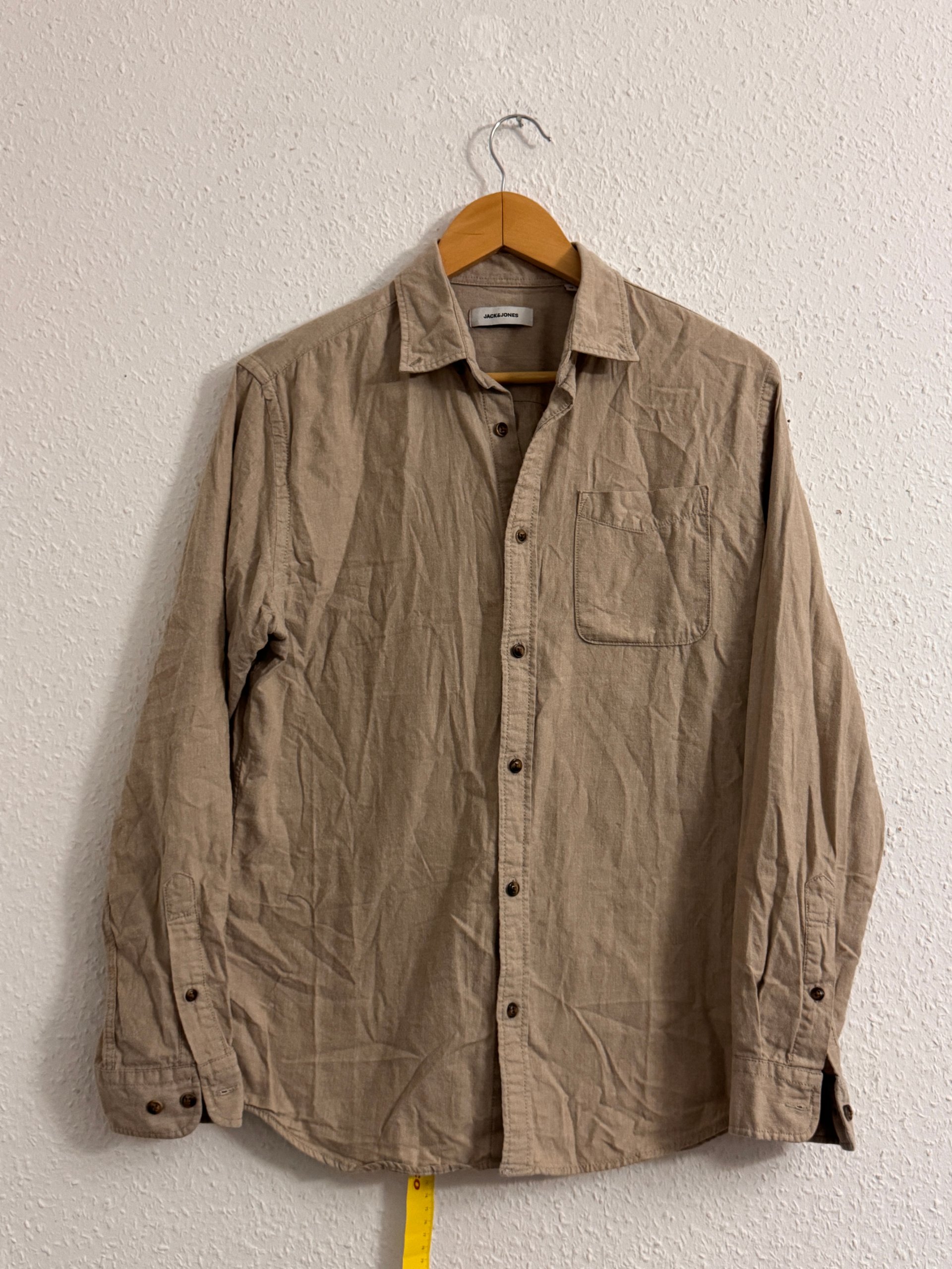 Jack & Jones Men's Beige Cotton Shirt M