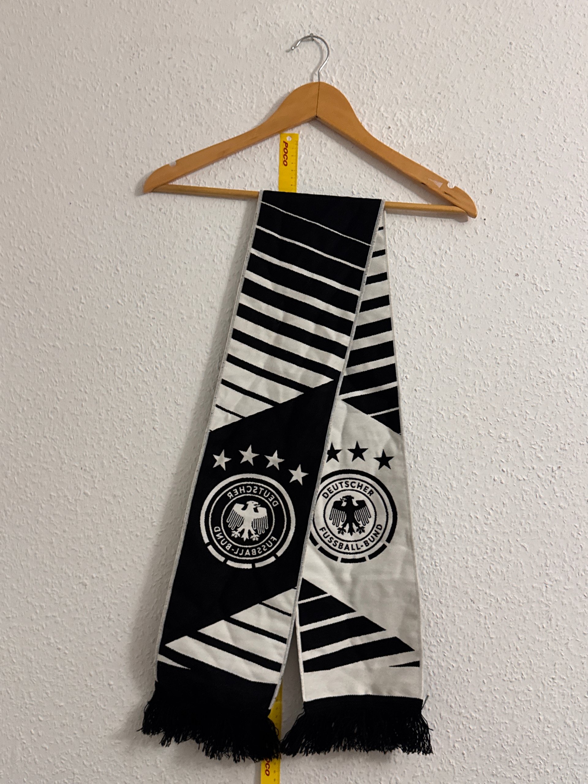 Deutscher Fussball-Bund Black & White Scarf One Size 3138 image 2