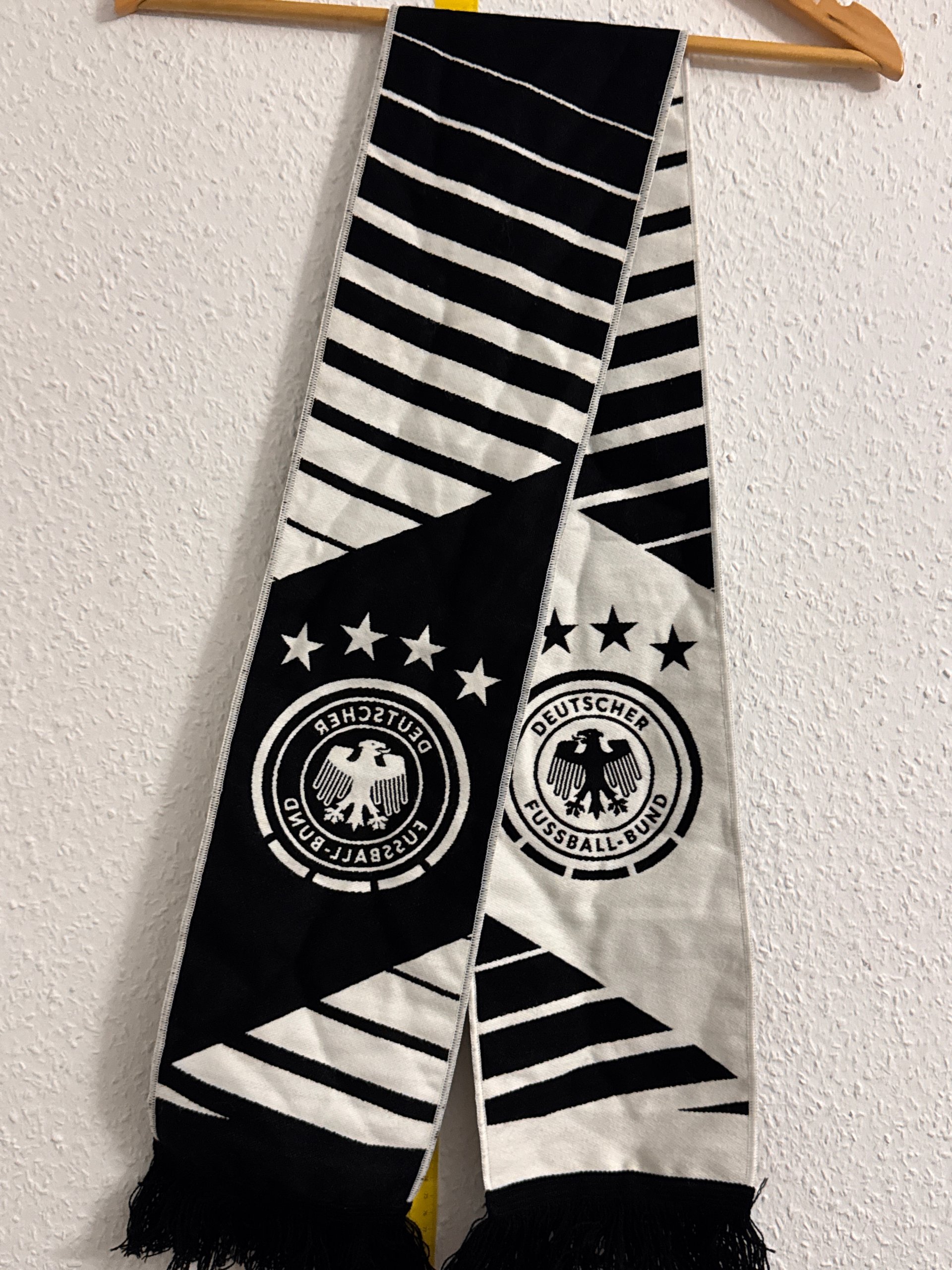 Deutscher Fussball-Bund Black & White Scarf One Size 3138 image 3