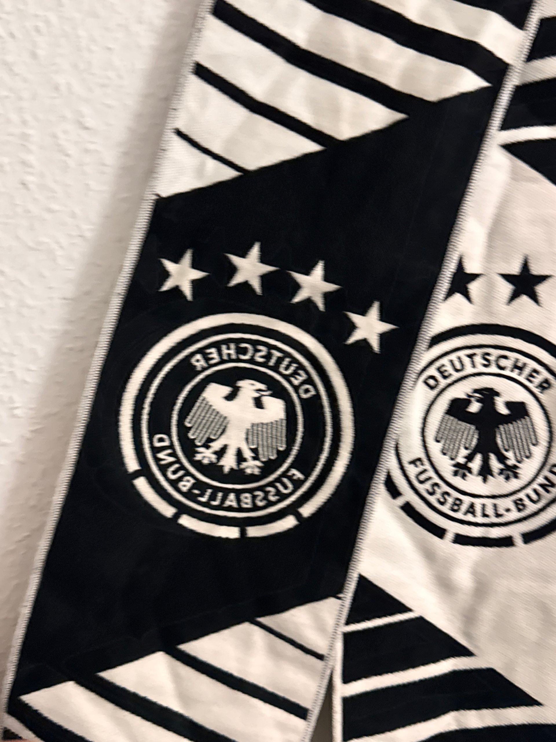 Deutscher Fussball-Bund Black & White Scarf One Size 3138 image 5