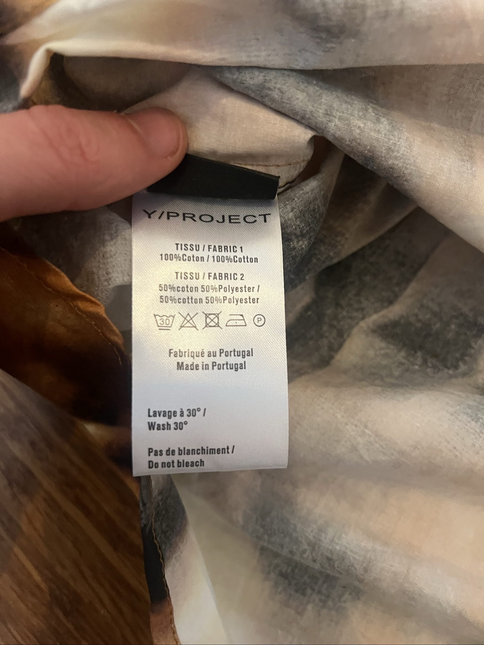 Y/Project Sun Bleach Check Shirt image 5