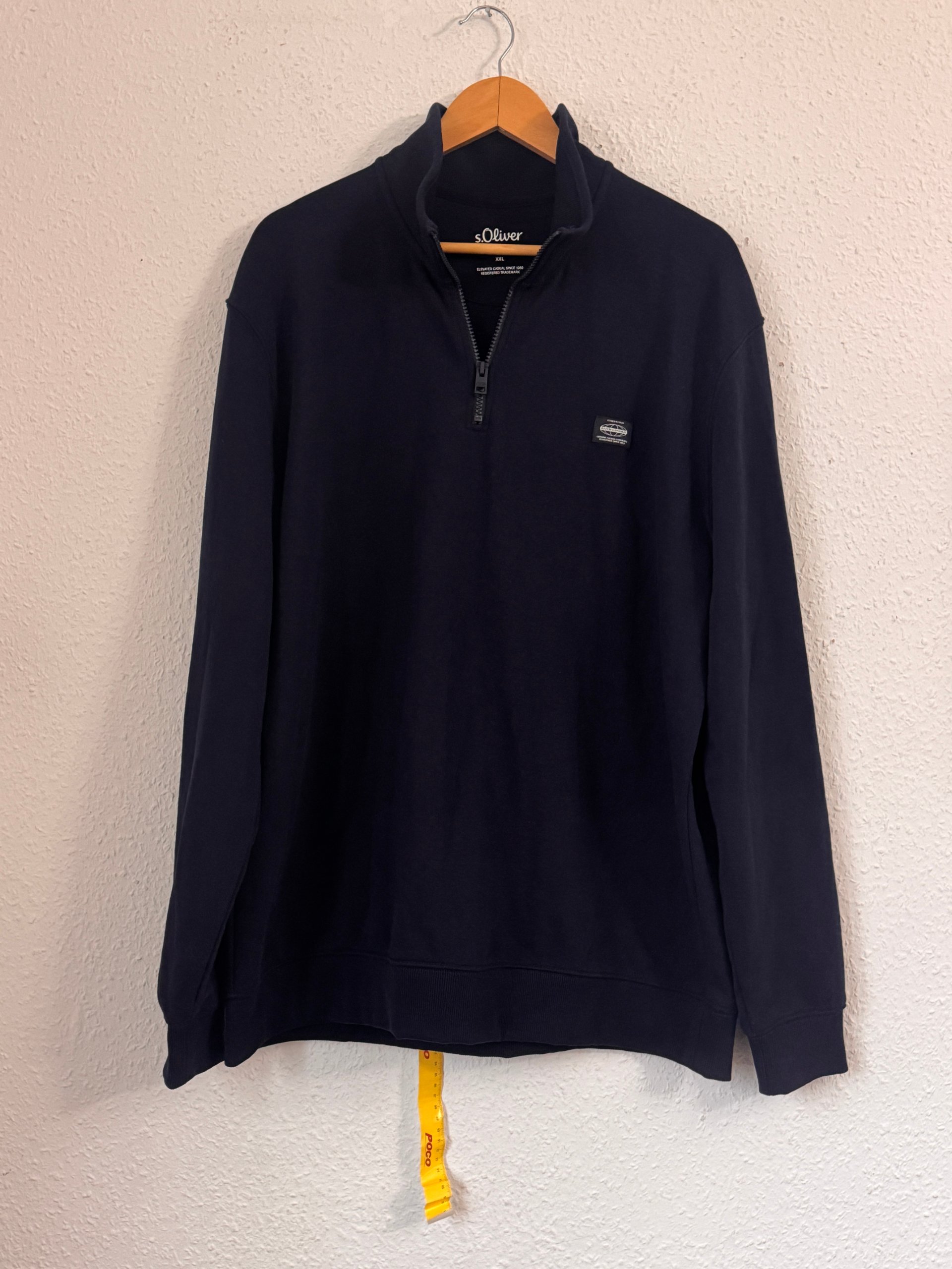 s.Oliver Navy Blue Men's Half-Zip Sweatshirt XXL