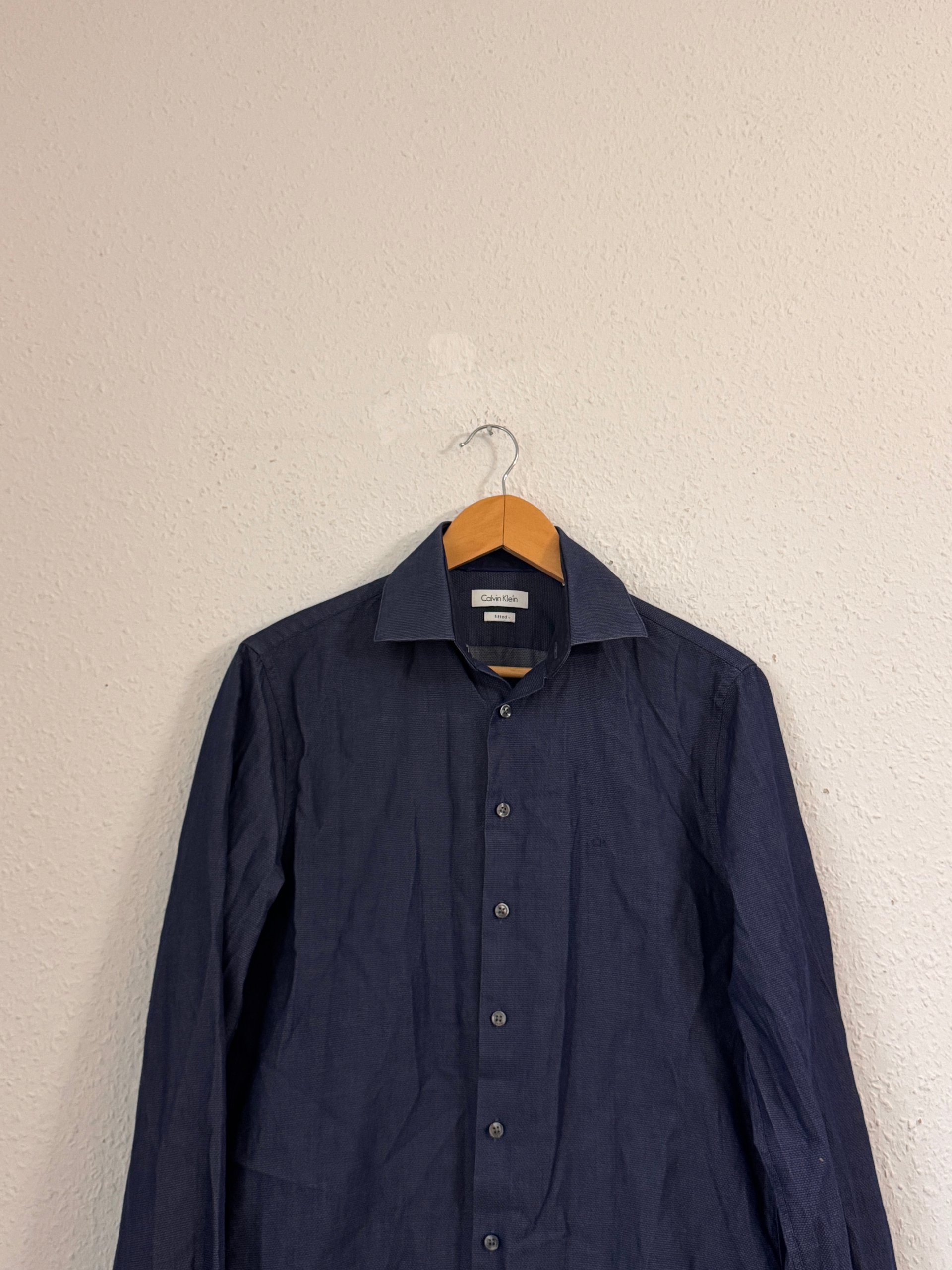 Calvin Klein Men's Navy Fitted Shirt Medium image 2