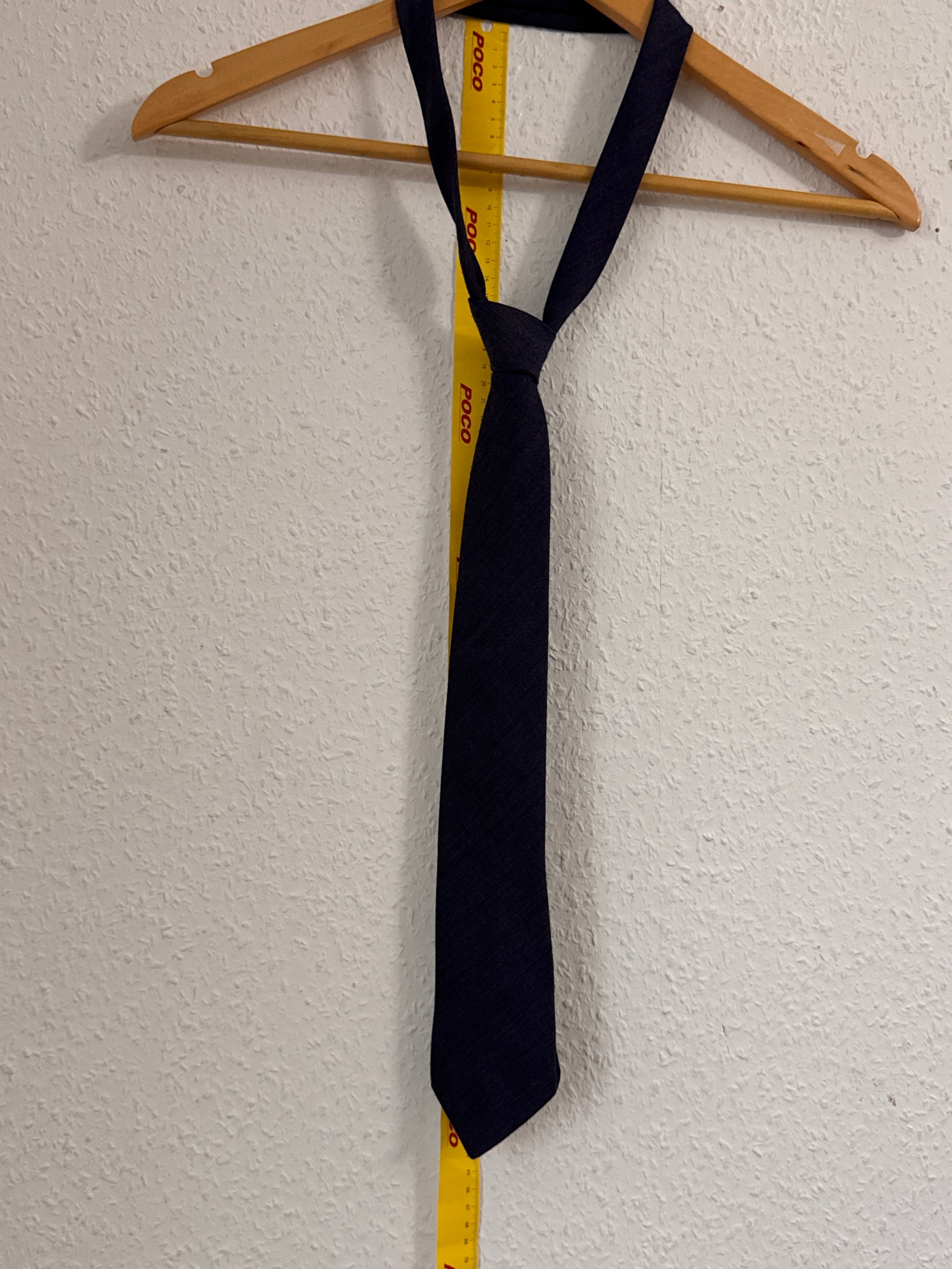Navy Blue Men's Woven Silk Tie 3153 Length 3153