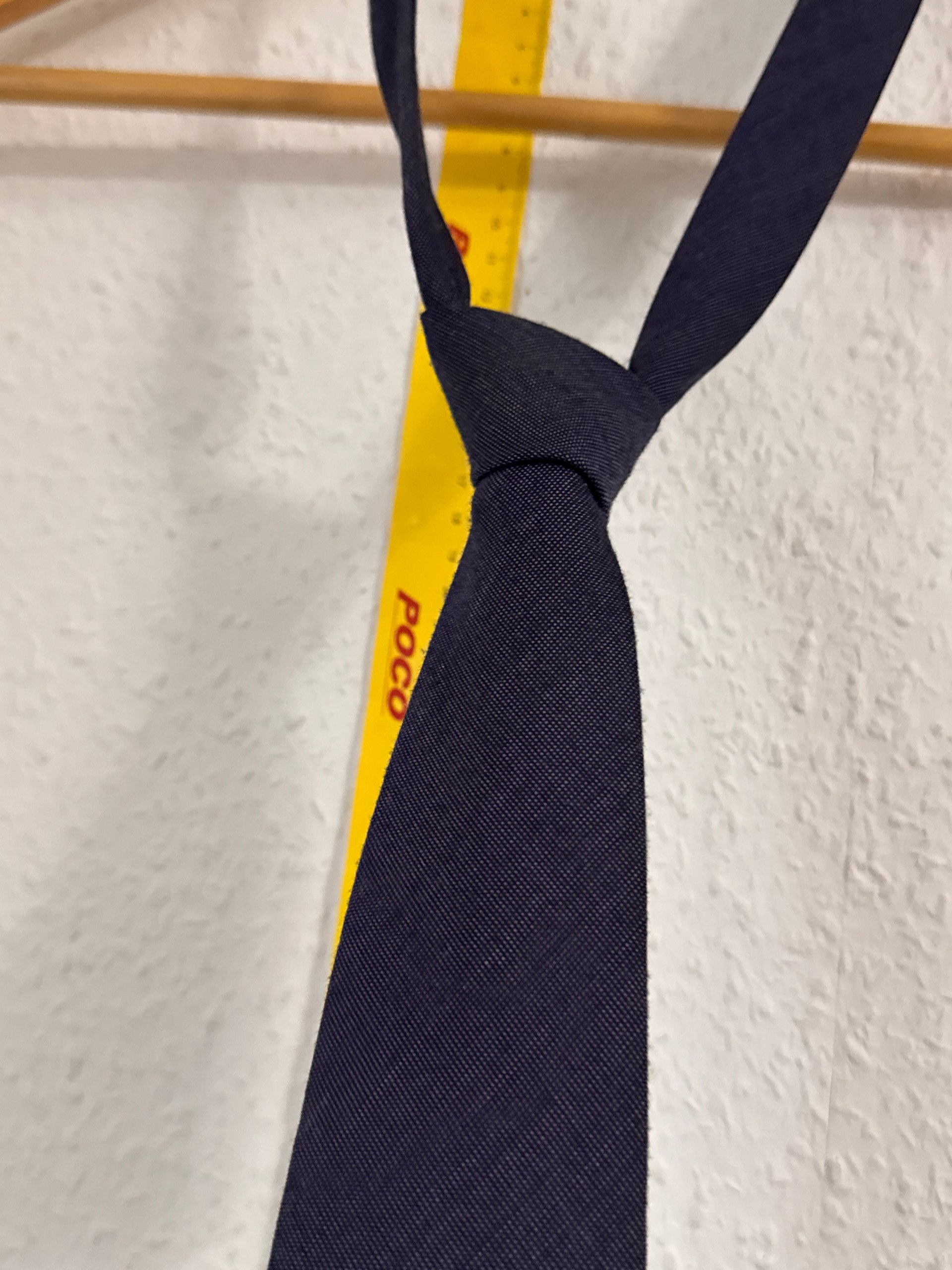 Navy Blue Men's Woven Silk Tie 3153 Length 3153 image 3