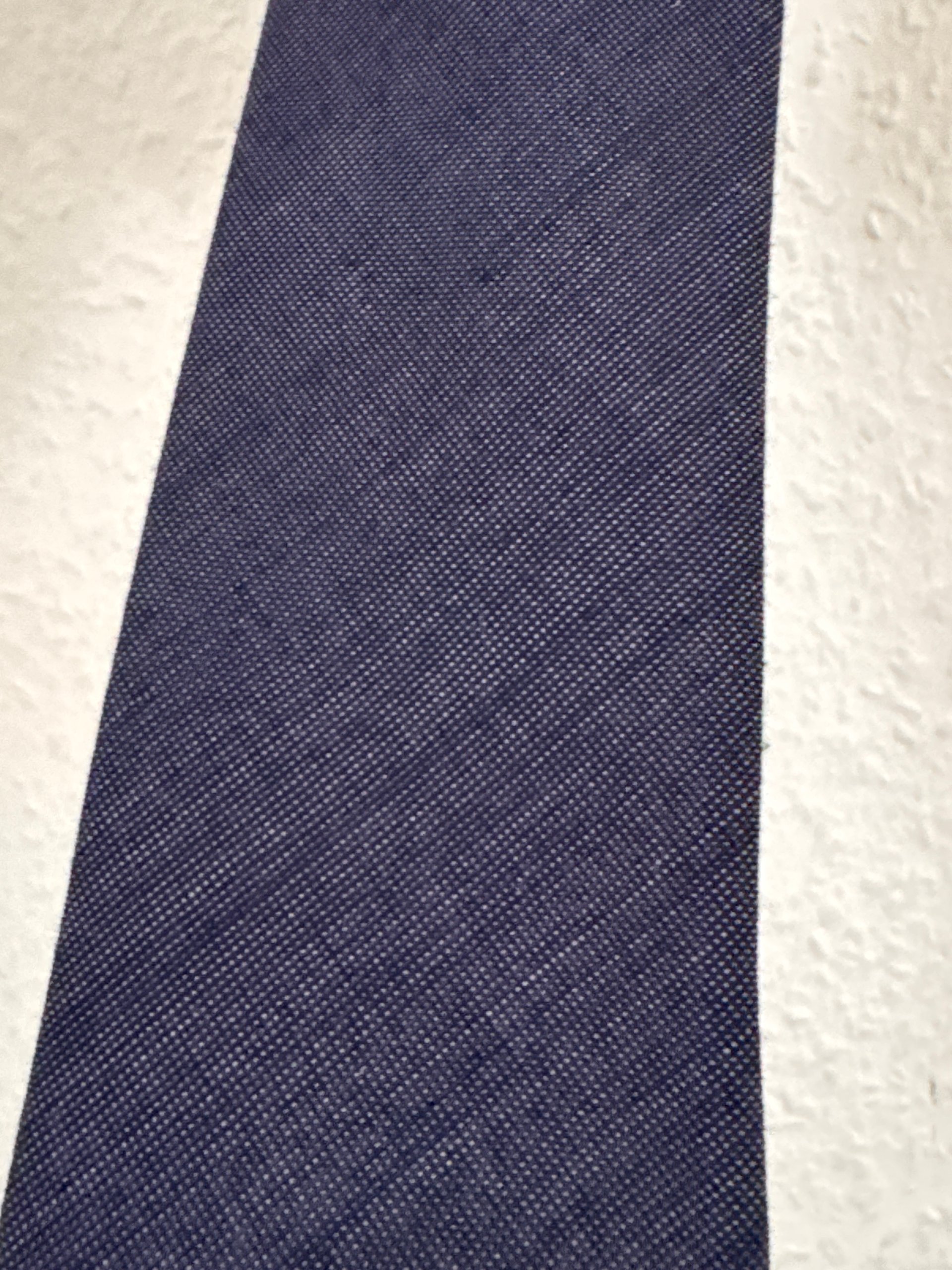 Navy Blue Men's Woven Silk Tie 3153 Length 3153 image 4