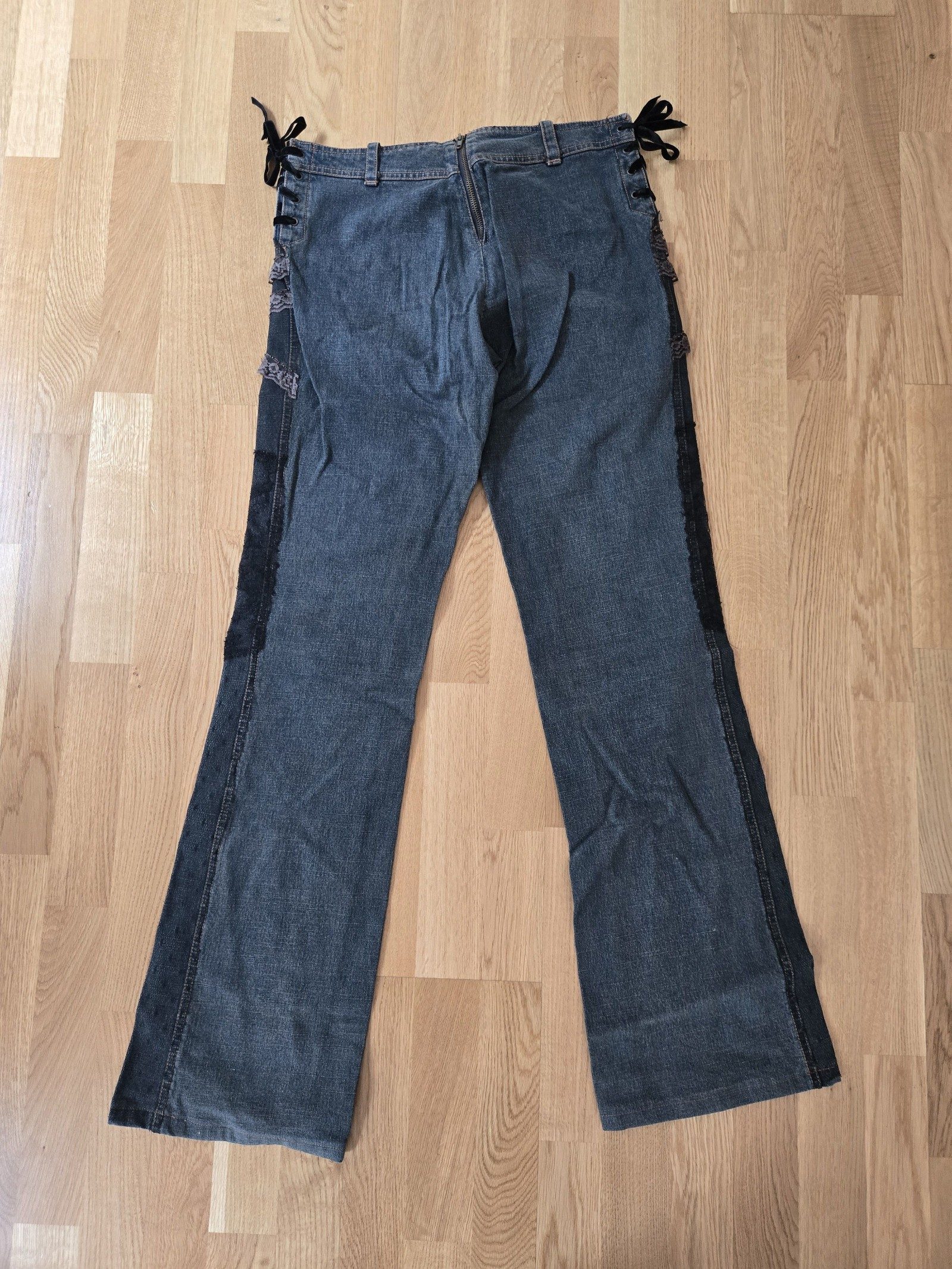 VDP Womens Embellished Lace Flare Jeans IT 46 image 2