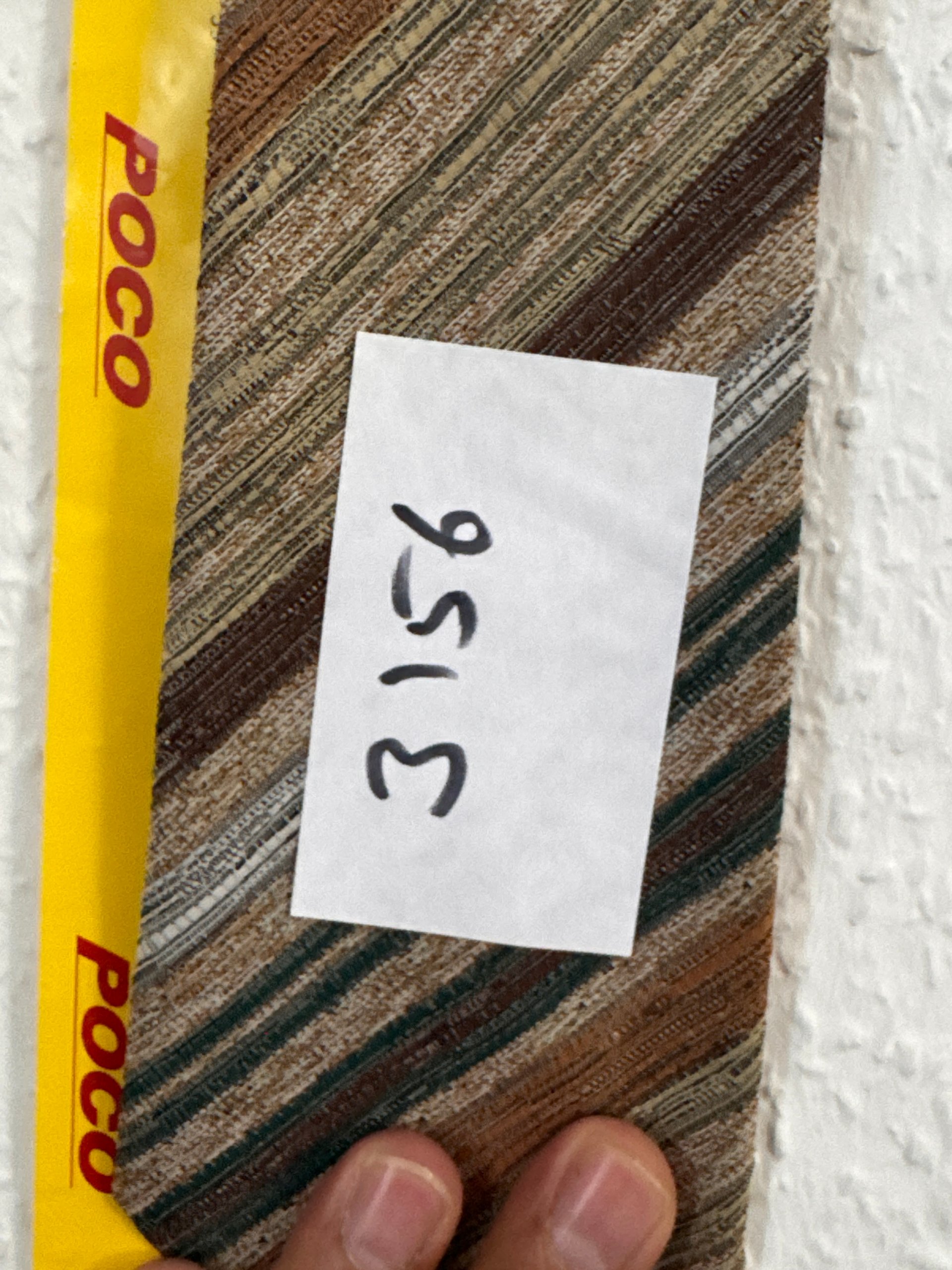 Multi Brown & Beige Striped Men's Silk Tie 95 cm 3156 image 5