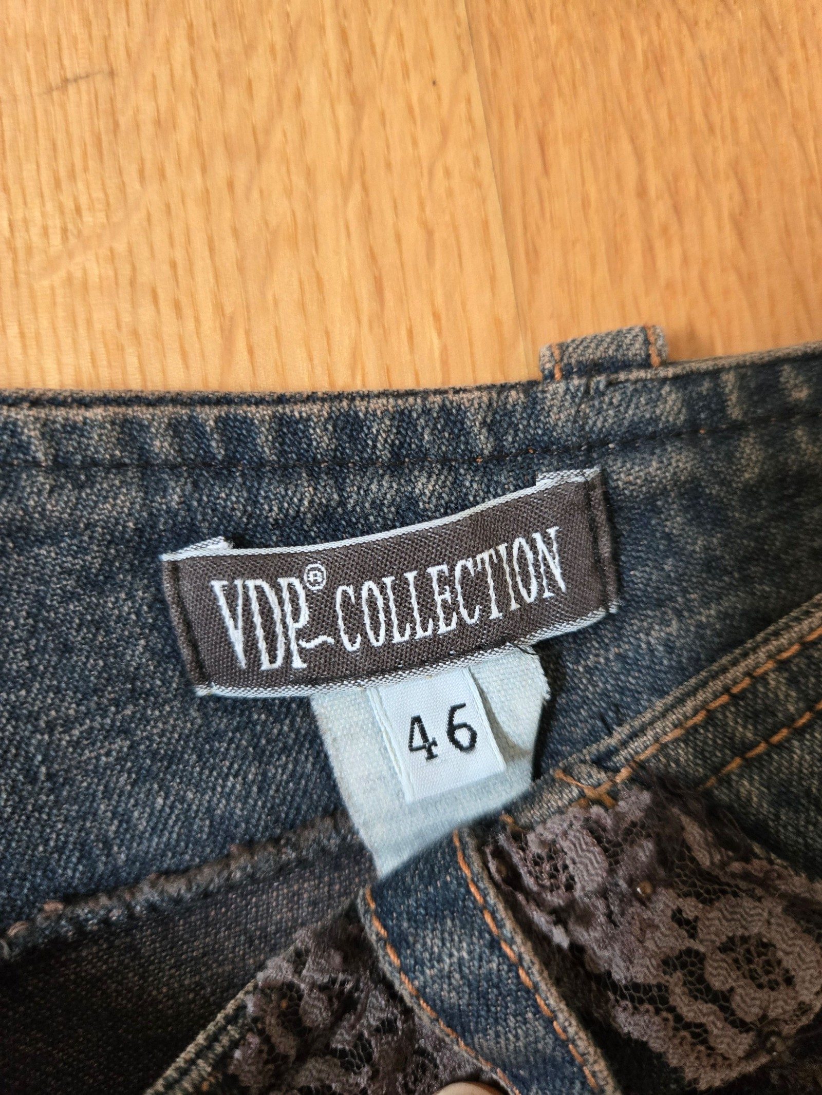 VDP Womens Embellished Lace Flare Jeans IT 46 image 5