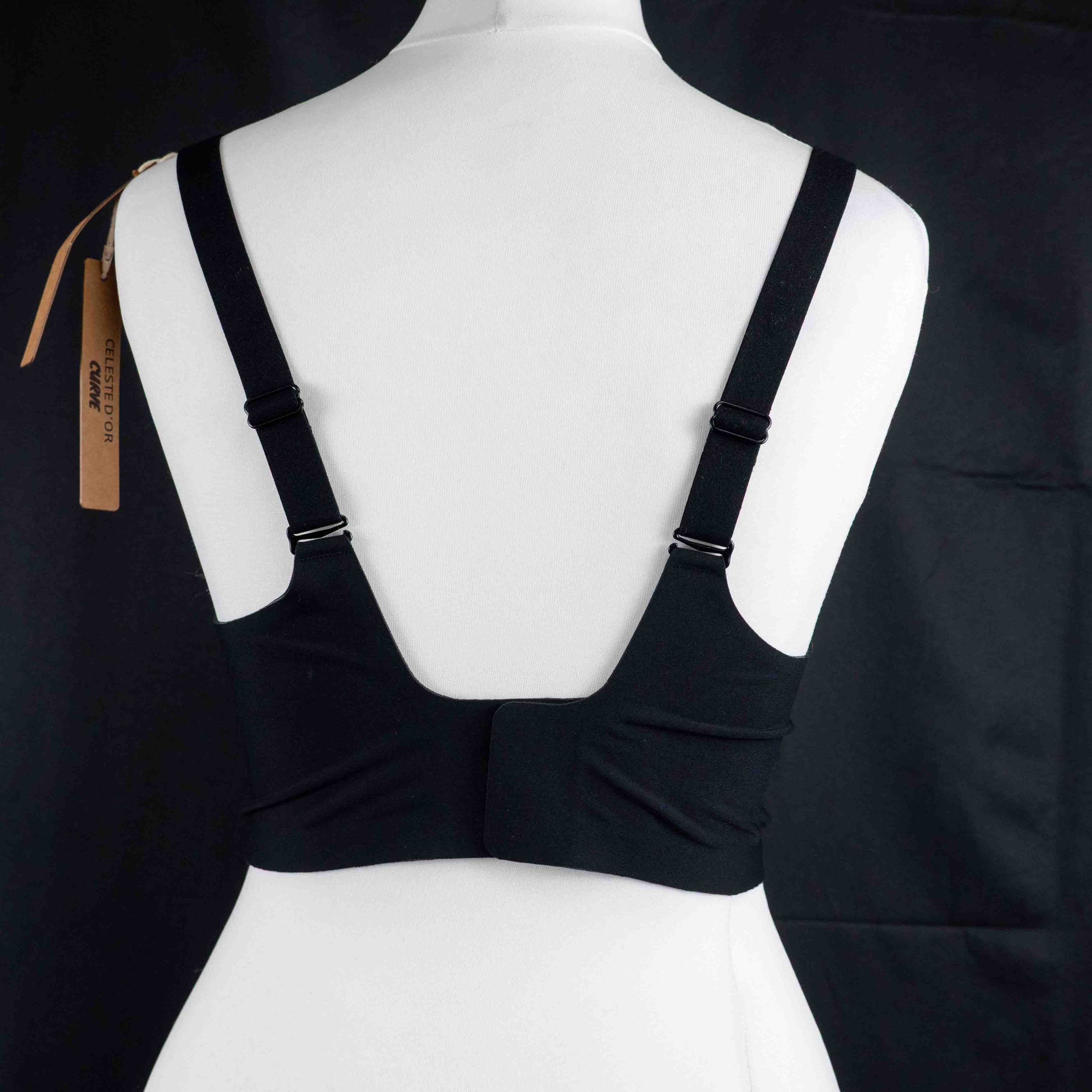 Celeste D'Or M Black Padded Curve Bra NWT image 3