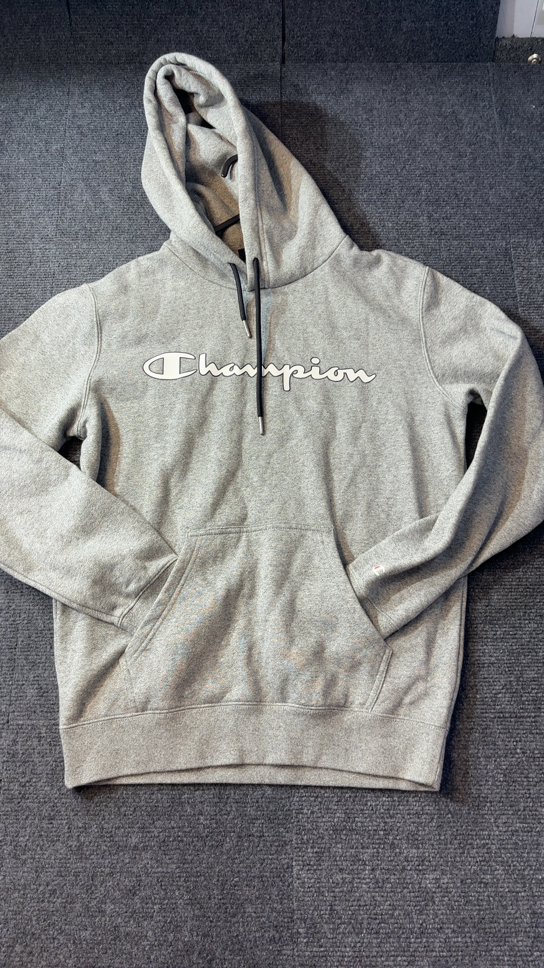 Champion Grey Hoodie Small Pullover Fleece Sweatshirt excellent condition