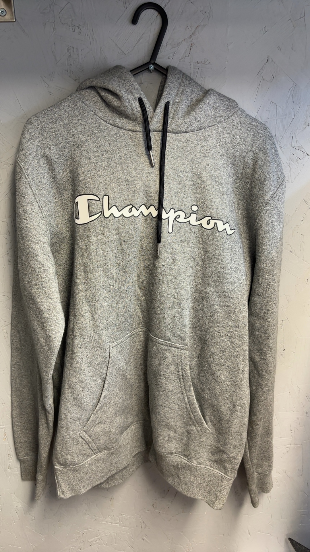 Champion Grey Hoodie Small Pullover Fleece Sweatshirt excellent condition image 8