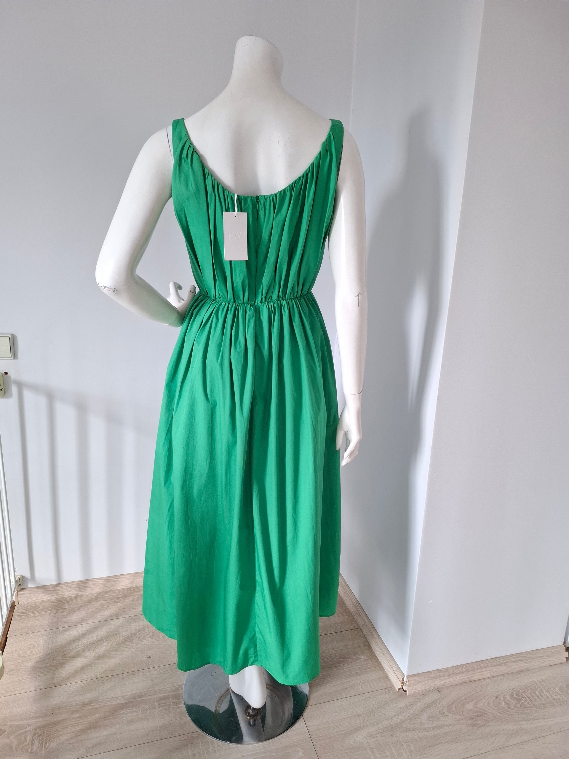New TOVE Juliane Green Organic Cotton Midi Dress Size M image 7