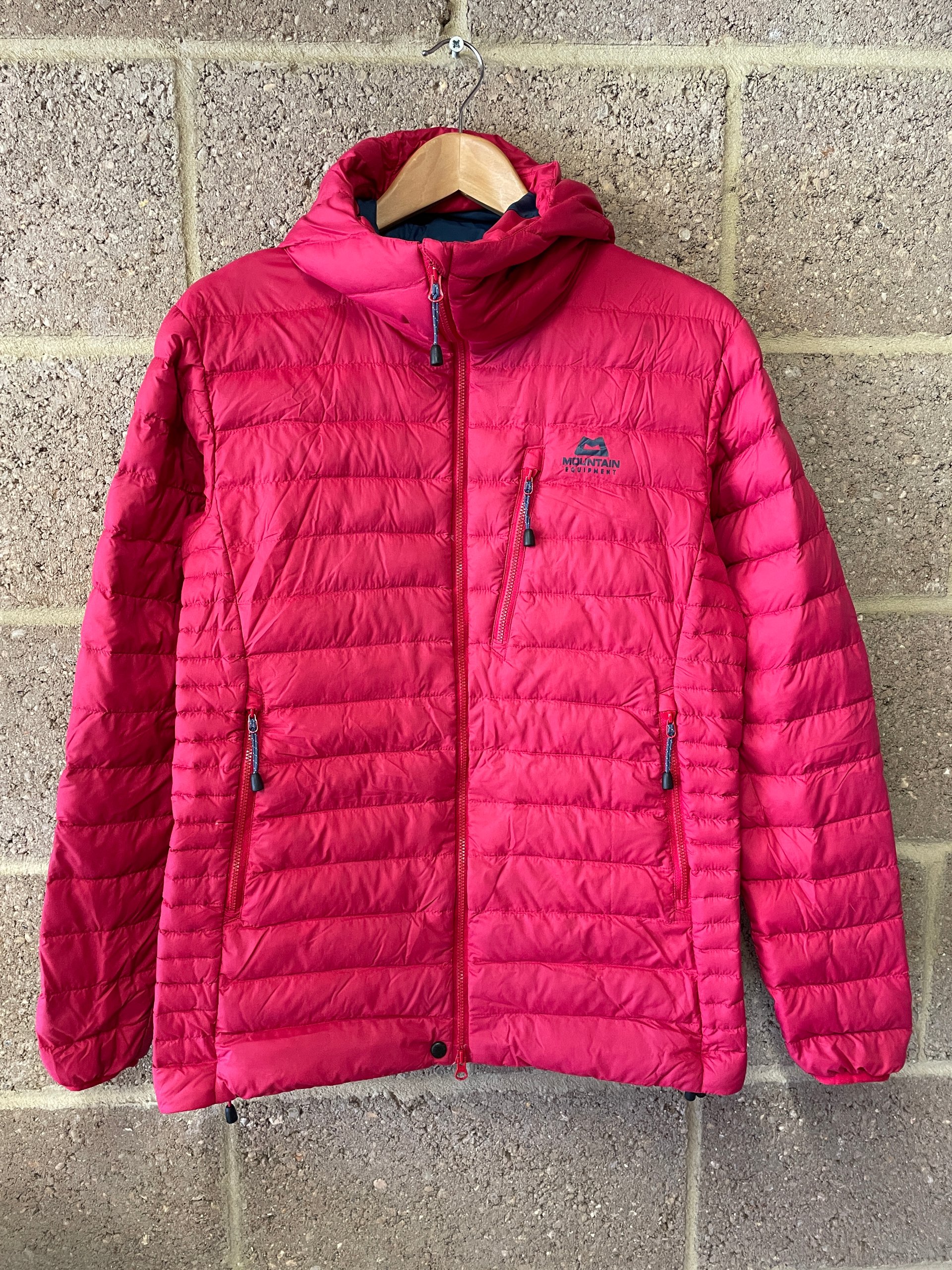 Mountain Equipment Earthrise Women's Hooded Recycled Down Jacket UK 12 Pink
