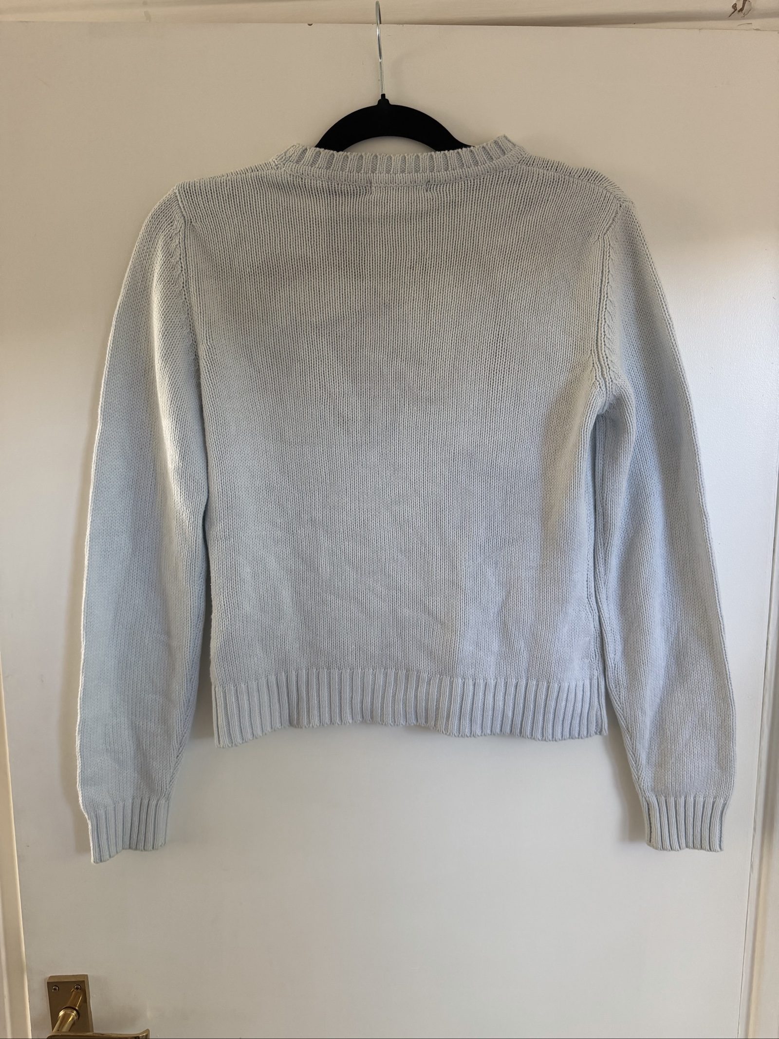 Burberry Light Blue Cotton Acrylic Sweater Size 40 uk8 image 3