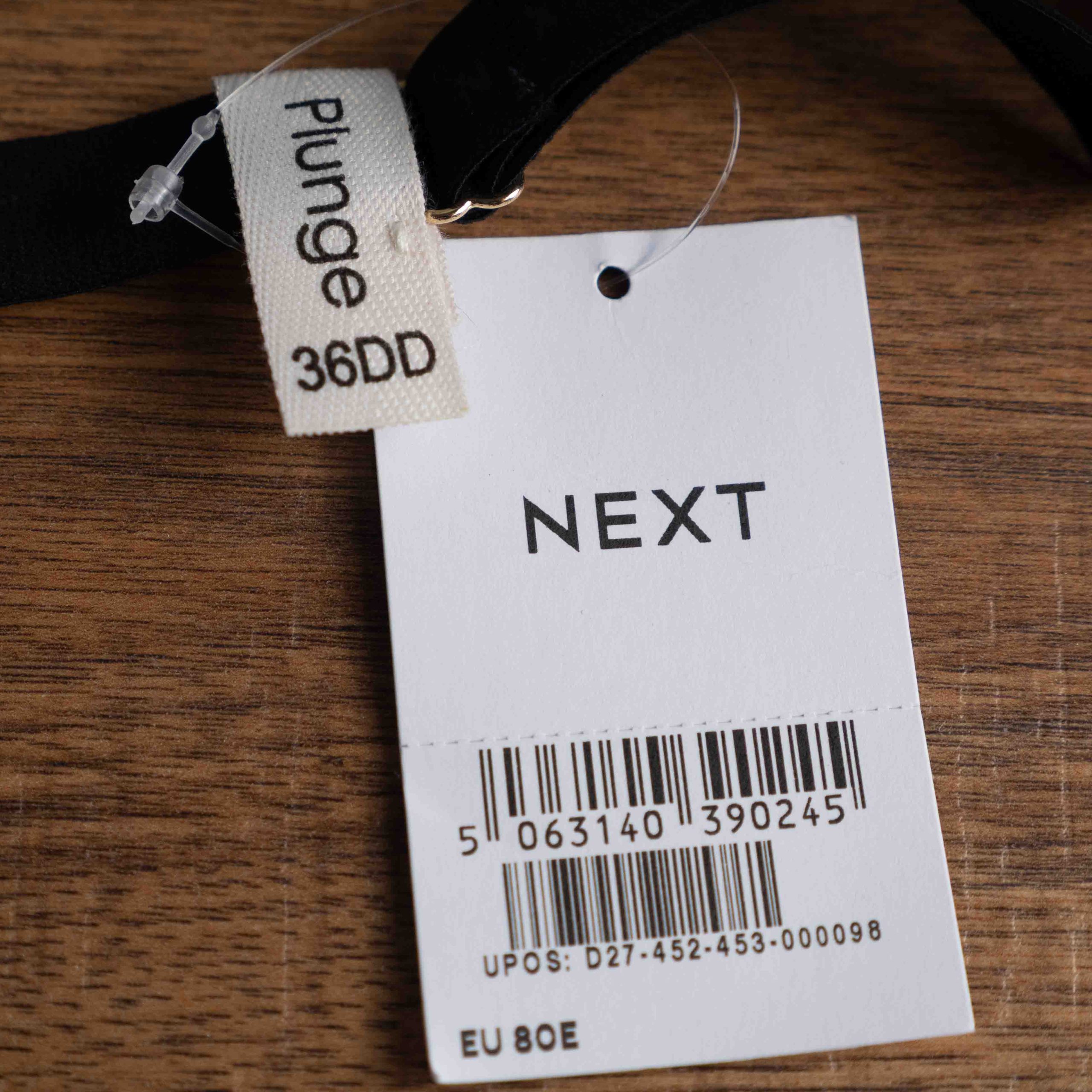 Next 36DD Black Plunge Bra NWT image 4