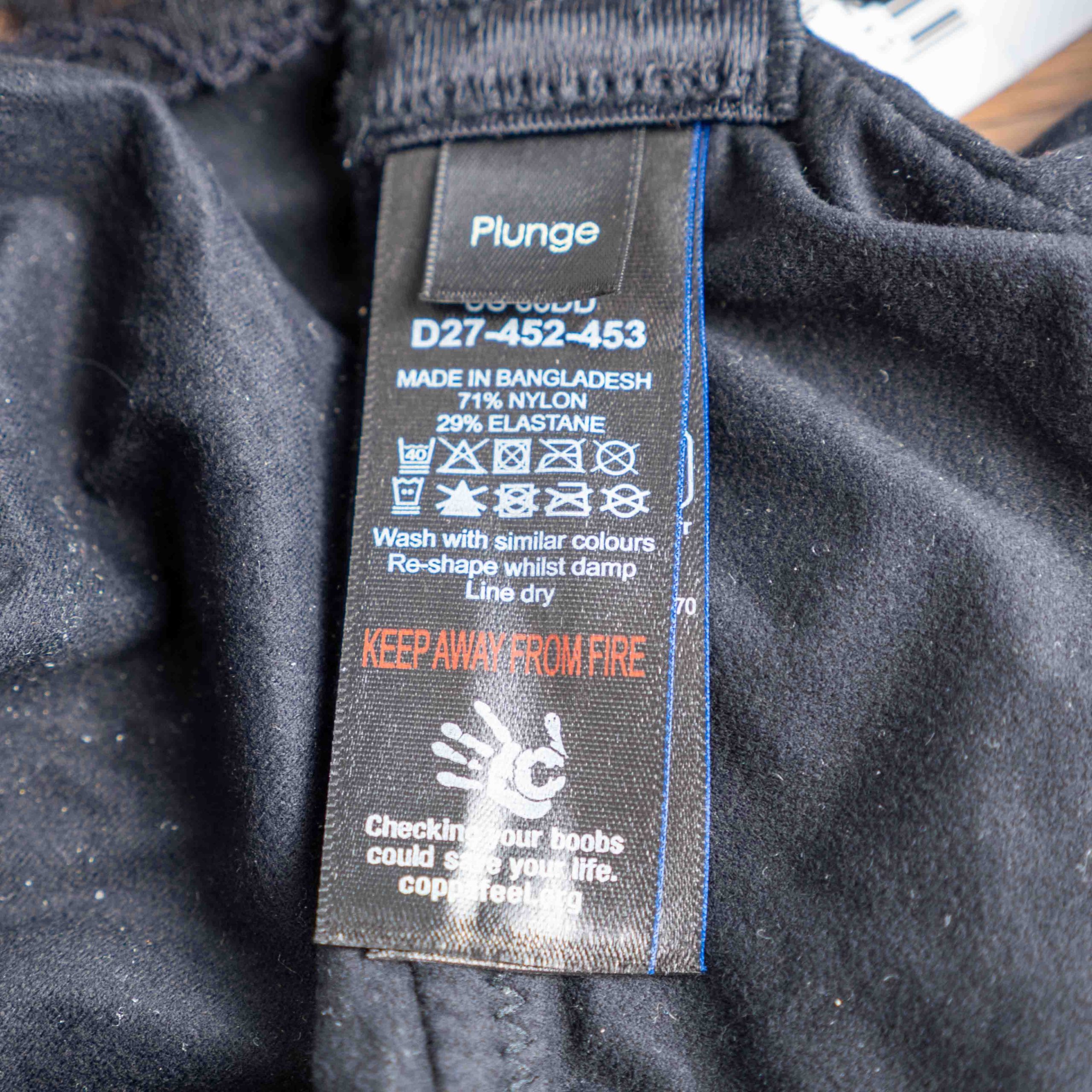 Next 36DD Black Plunge Bra NWT image 5