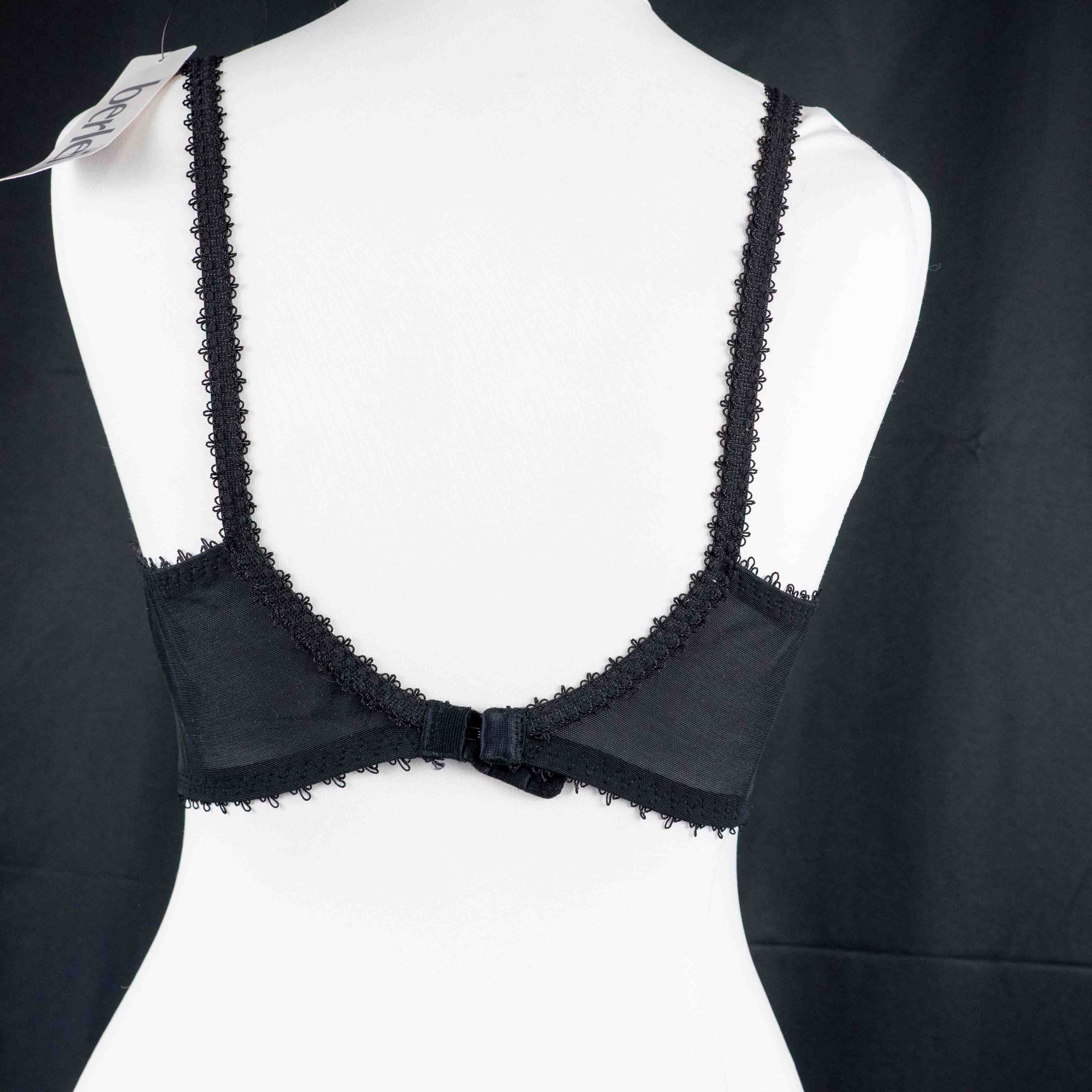 Berlei 36B Black Lace & Satin Bra NWT image 3