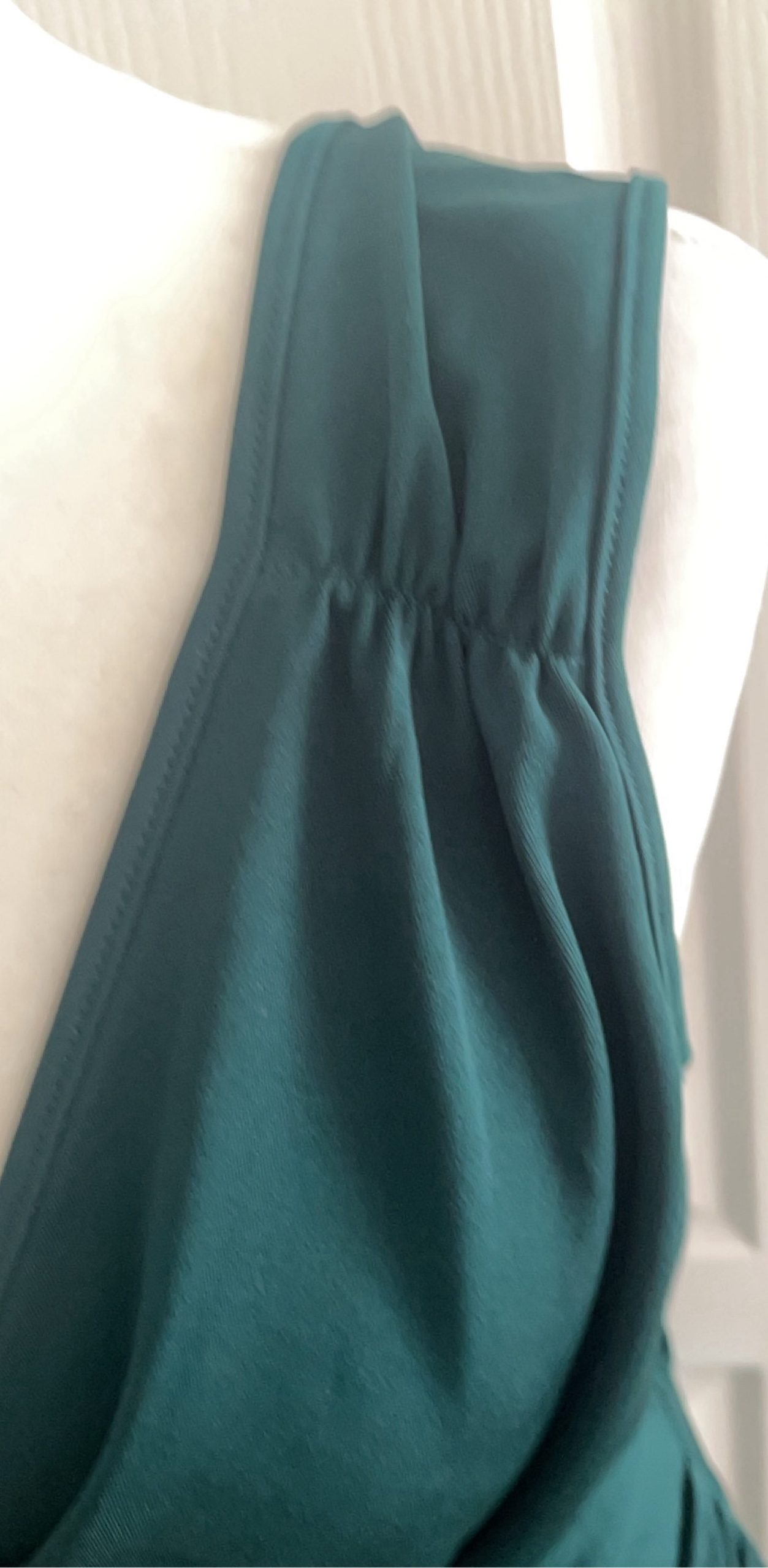 Unbranded Dark Green Sleeveless Wrap Pencil Dress Medium image 6