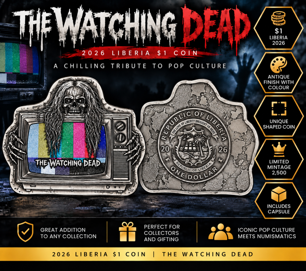 The Watching Dead Liberia $1 Shaped Coin 2026 Limited Edition