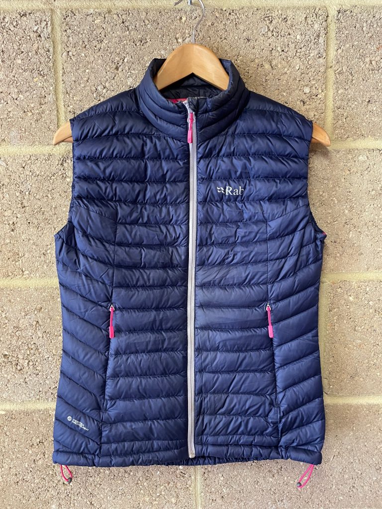 Rab Insulated Puffer Gilet Bodywarmer Hiking Walking Womens UK 14, Navy
